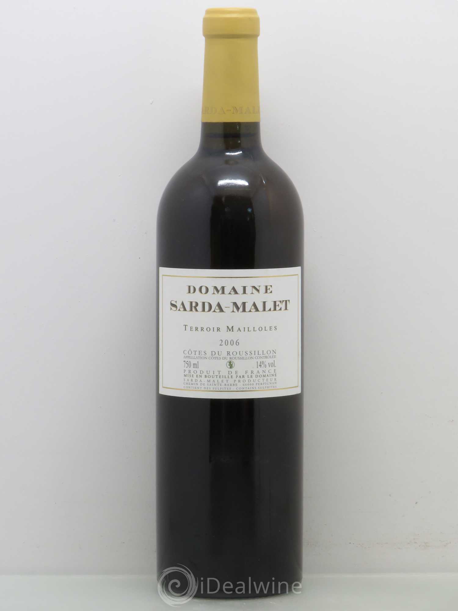 Côtes du Roussillon Domaine Sarda Malet Terroir Mailloles 2006 - Posten von 1 Flasche - 0