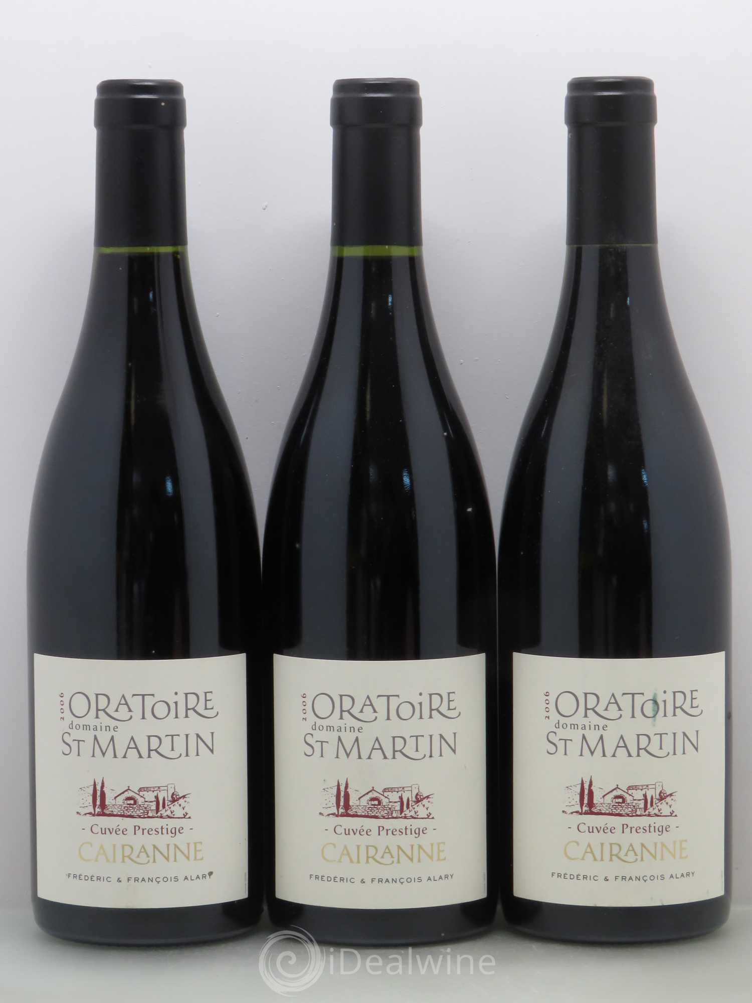 Côtes-du-Rhône-Villages Cairanne Oratoire Saint-Martin Cuvée Prestige Frédéric et François Alary (sans prix de réserve) 2006 - Lot de 3 bouteilles - 0