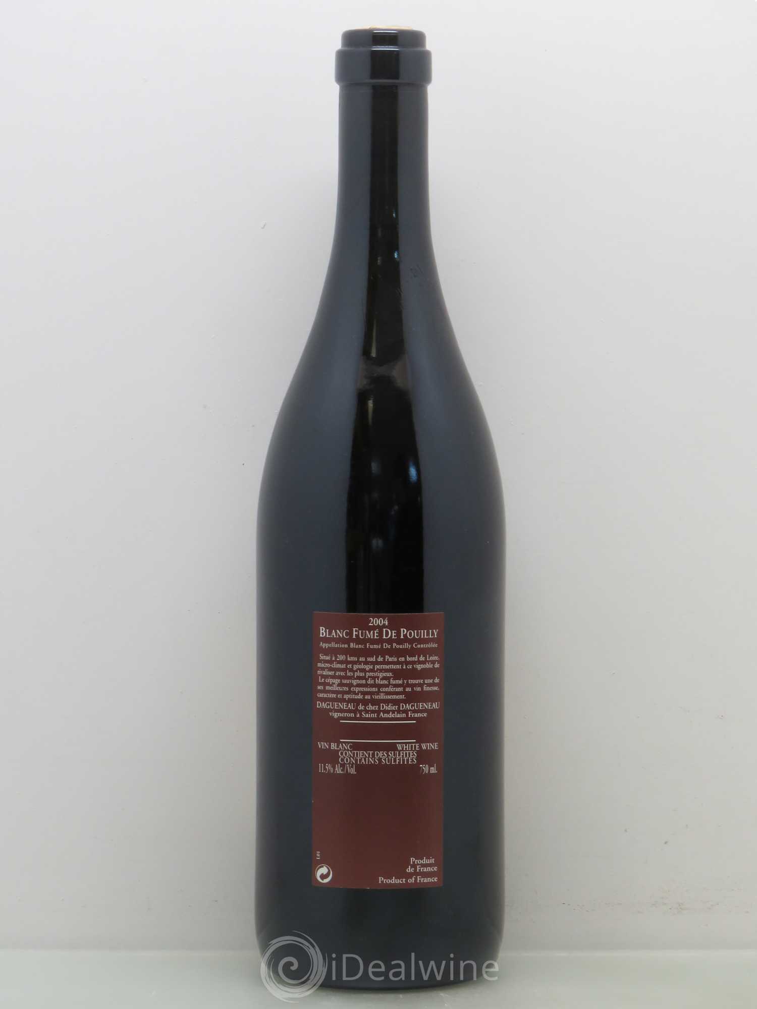 Vin de France (anciennement Pouilly-Fumé) Pur Sang Dagueneau (Domaine Didier - Louis-Benjamin) 2004 - Lot de 1 bouteille - 1