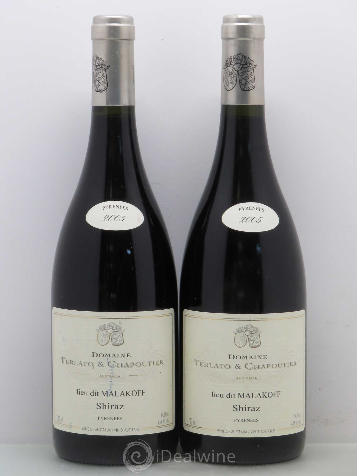Australie Domaine Terlato & Chapoutier Shiraz Lieu dit Malakoff 2005 - Posten von 2 Flaschen - 0