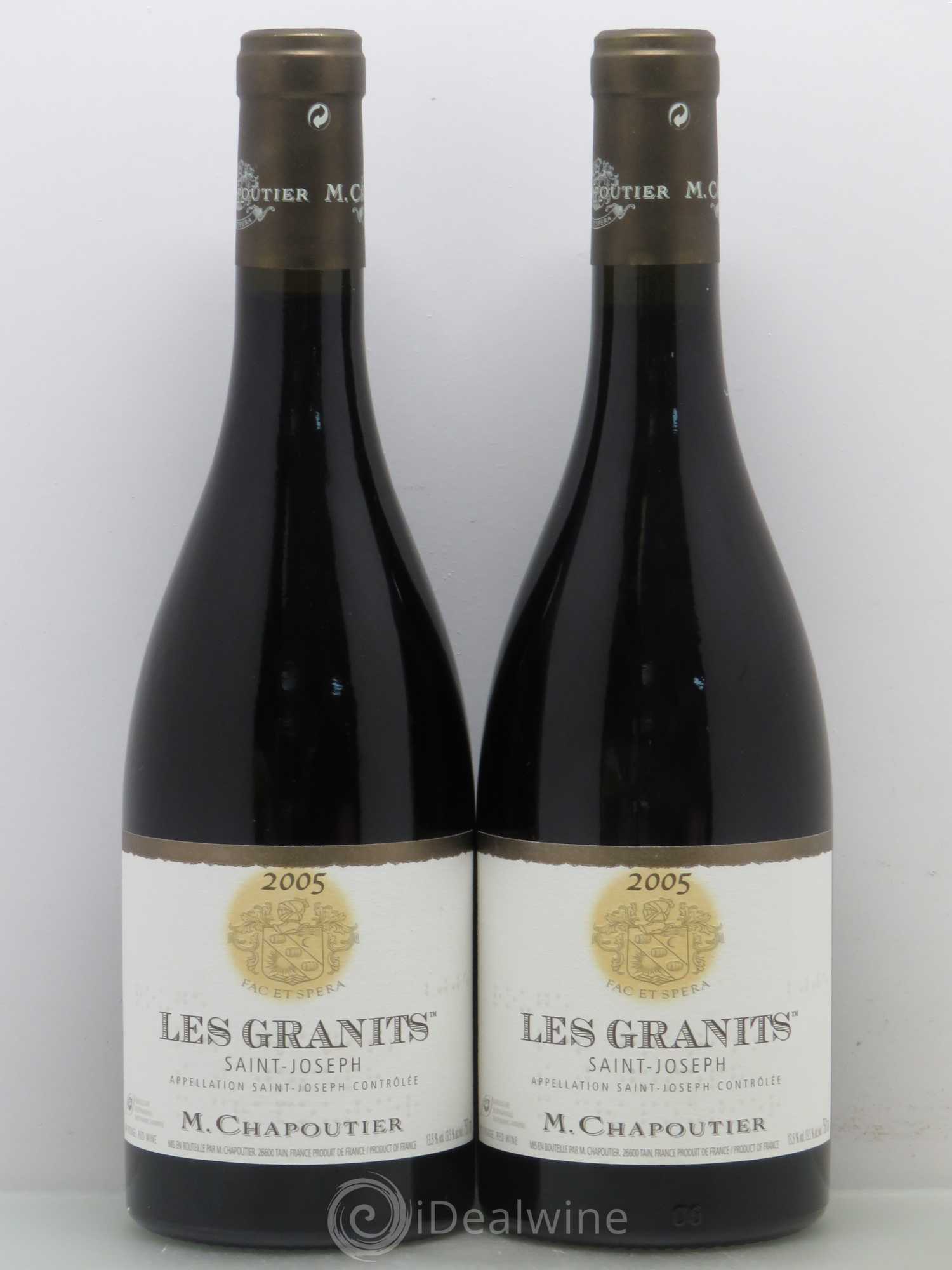 Saint-Joseph Les Granits Chapoutier 2005 - Lot de 2 bouteilles - 0