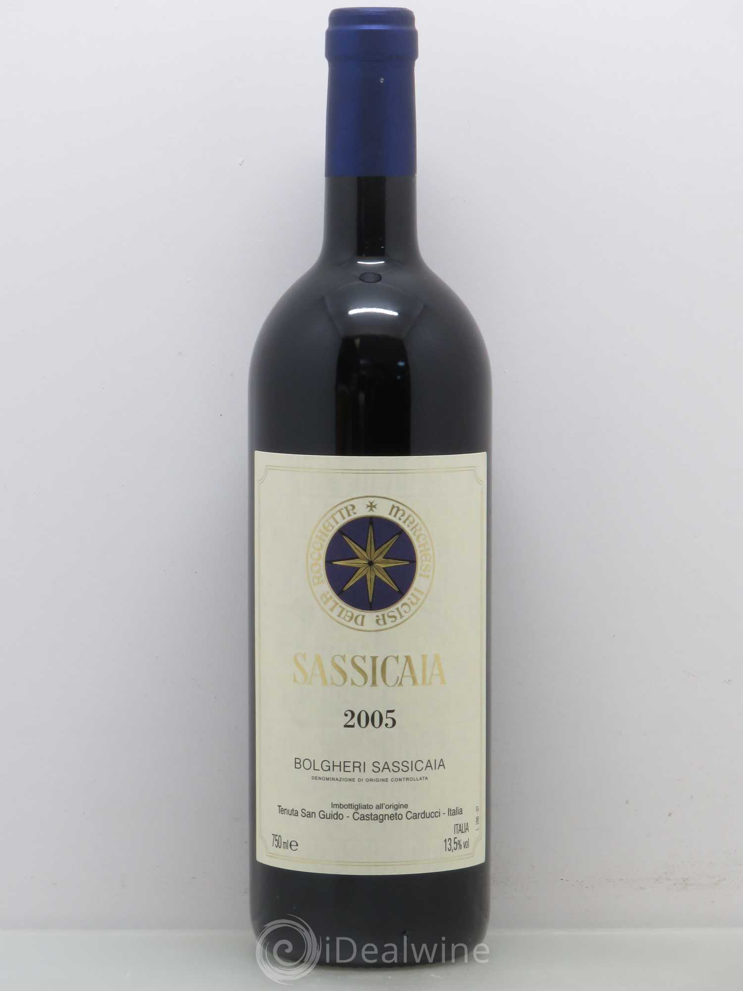 Bolgheri DOC Sassicaia Tenuta San Guido 2005 - Lot de 1 bouteille - 0