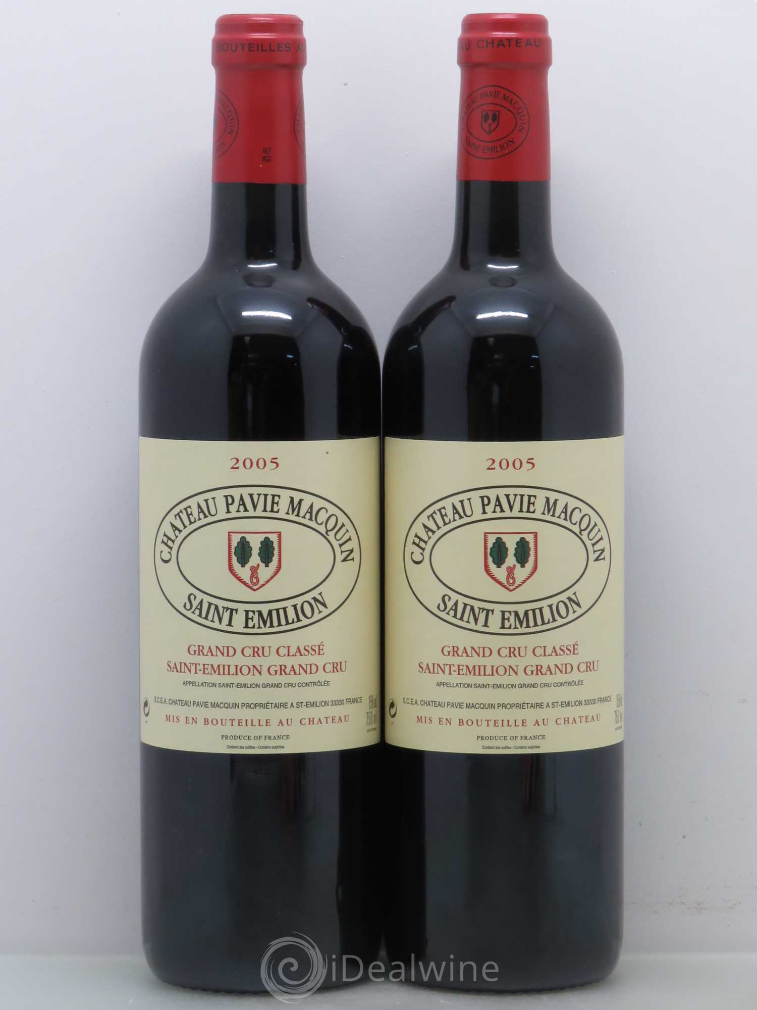 Château Pavie Macquin 1er Grand Cru Classé B 2005 - Lot de 2 bouteilles - 0