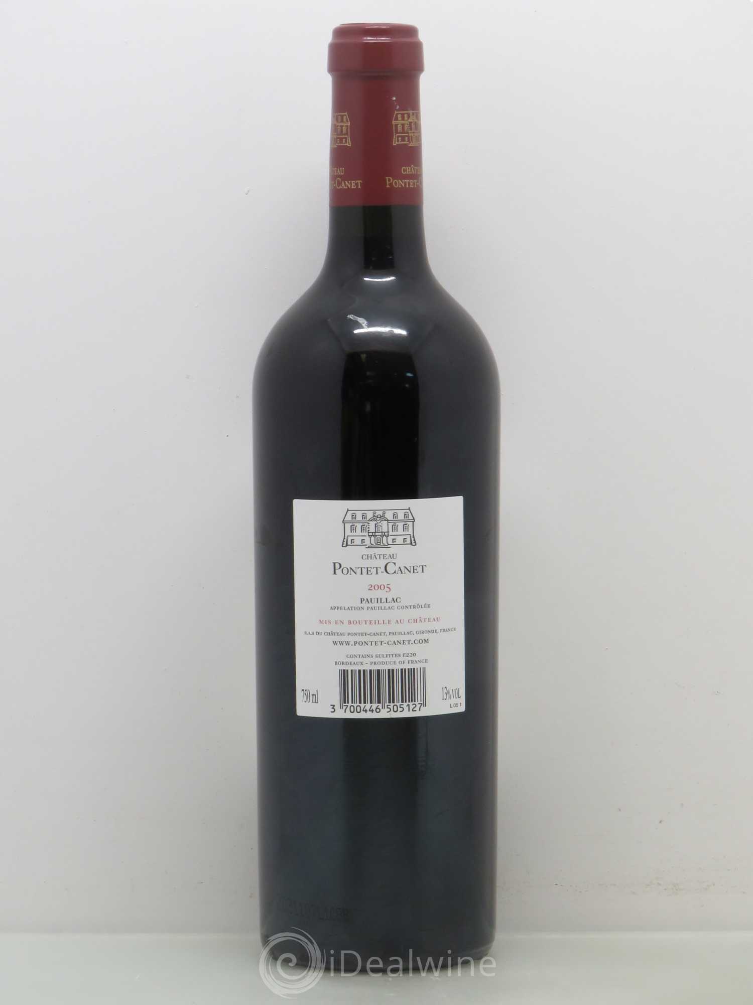 Château Pontet Canet 5ème Grand Cru Classé 2005 - Lot de 1 bouteille - 1