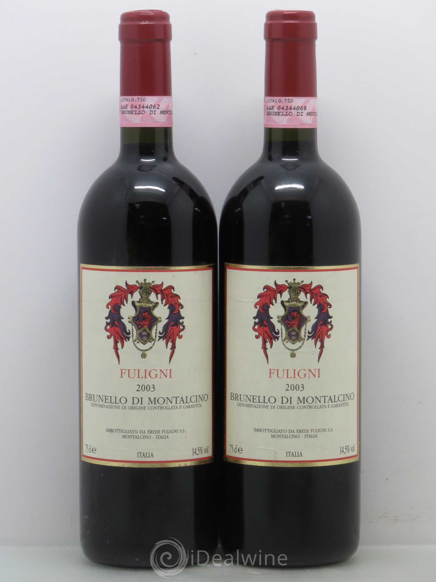 Brunello di Montalcino DOCG Fuligni 2003 - Lot de 2 bouteilles - 0