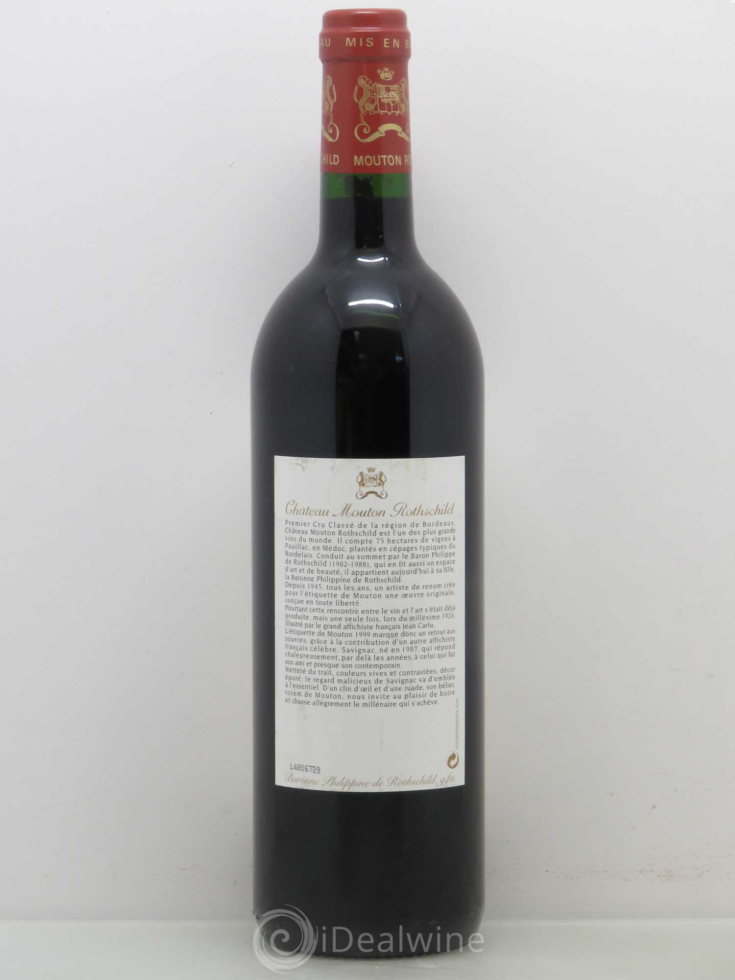 Château Mouton Rothschild 1er Grand Cru Classé 1999 - Lot de 1 bouteille - 1