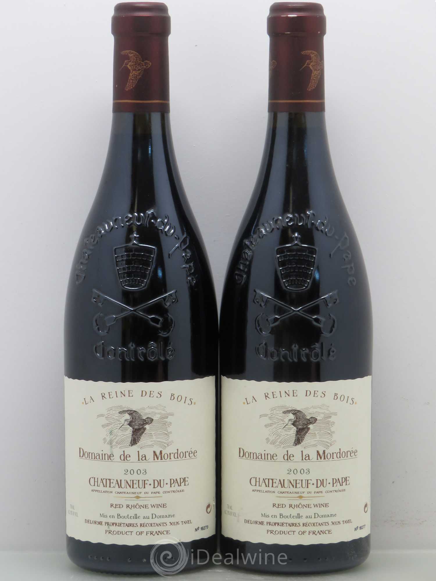 Châteauneuf-du-Pape Cuvée de la Reine des Bois La Mordorée (Domaine de) 2003 - Lot de 2 bouteilles - 0