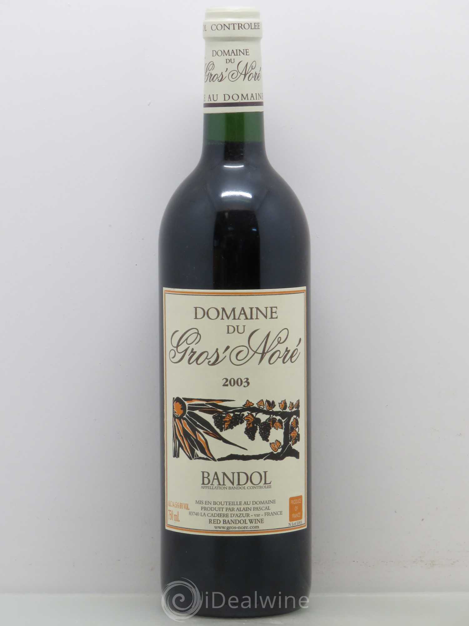 Bandol Domaine Du Gros Nore 2003 - Posten von 1 Flasche - 0
