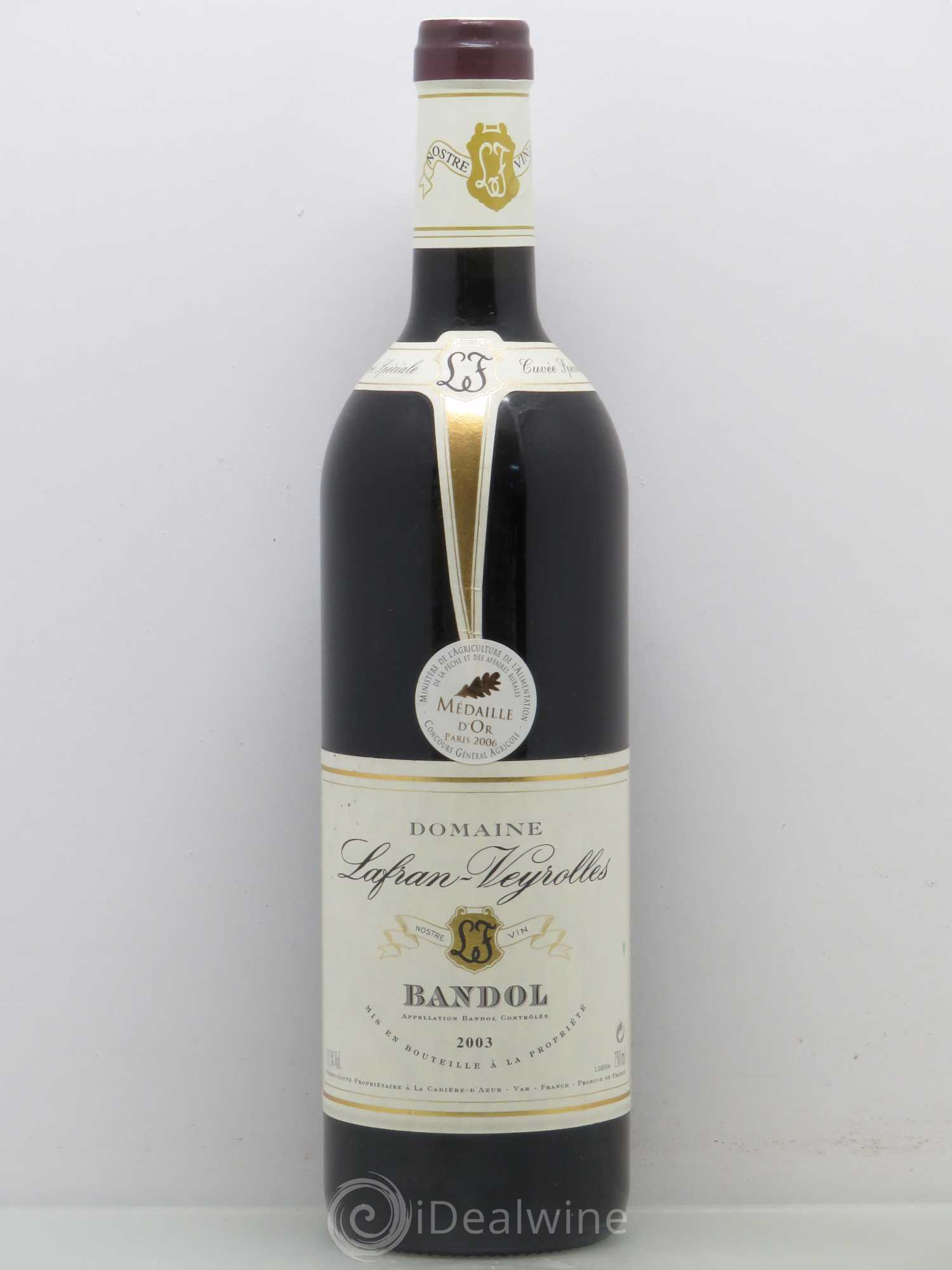Bandol Domaine Lafran Veyrolles 2003 - Posten von 1 Flasche - 0