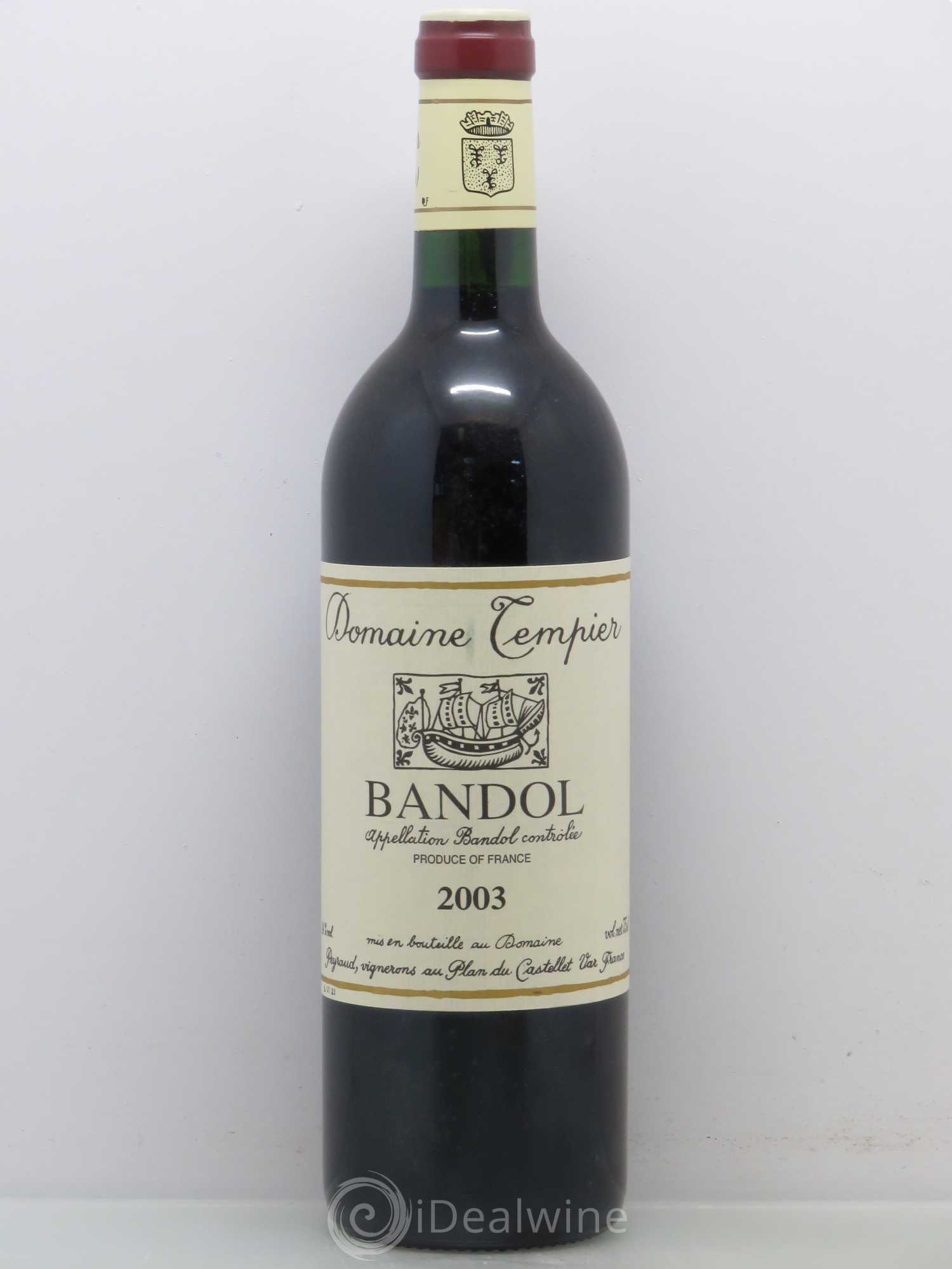 Bandol Domaine Tempier Famille Peyraud 2003 - Lot de 1 bouteille - 0