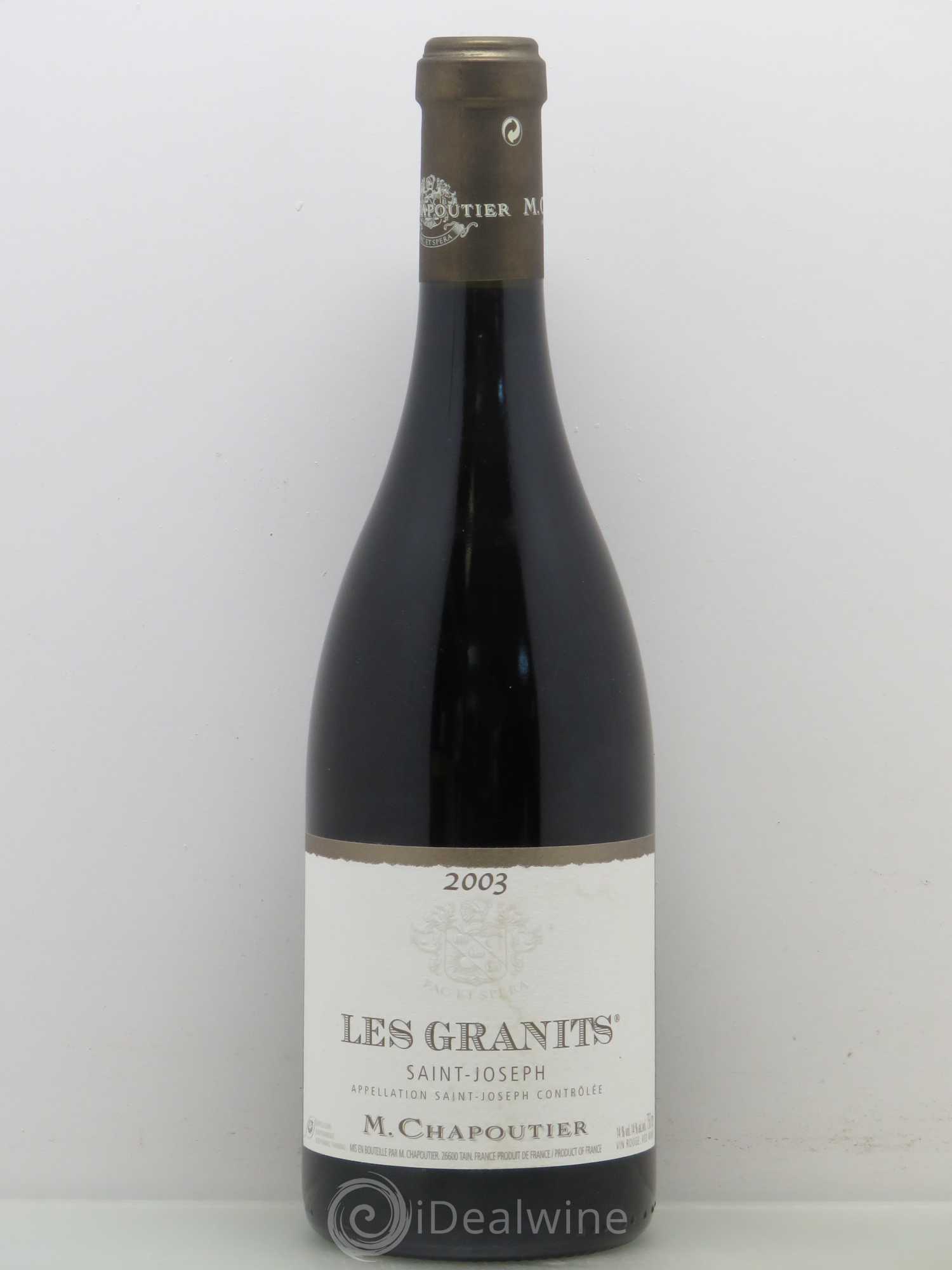 Saint-Joseph Les Granits Chapoutier 2003 - Lot de 1 bouteille - 0