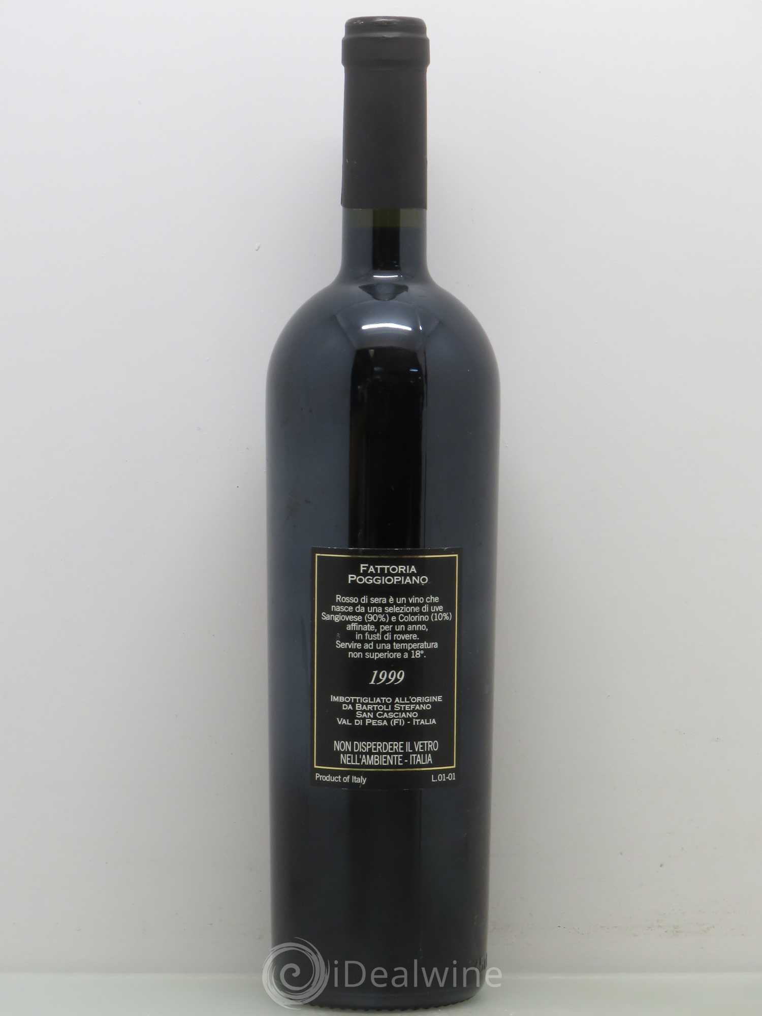 Italie Fattoria Poggiopiano Rosso Di Sera (sans prix de réserve) 1999 - Lotto di 1 bottiglia - 1