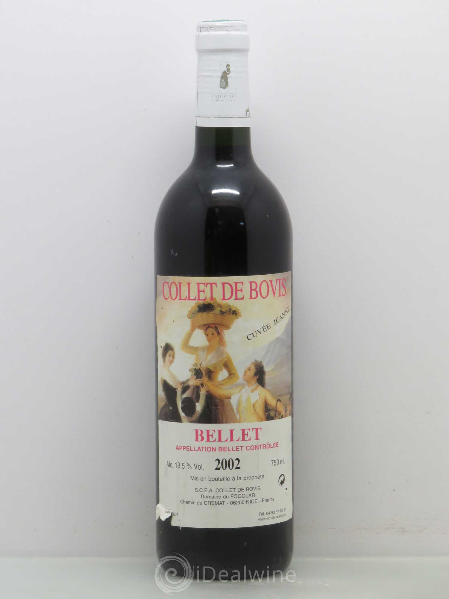 Bellet Domaine du Fogolar Collet de Bovis Cuvée Jeanne 2002 - Posten von 1 Flasche - 0
