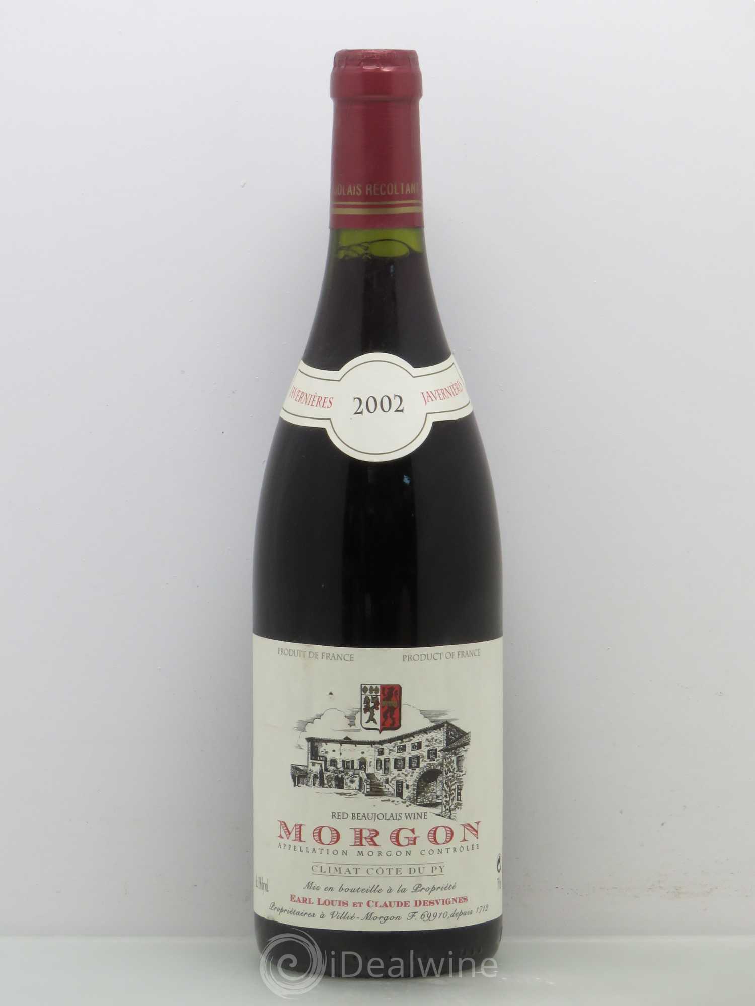 Morgon Côte de Py Javernières Louis-Claude Desvignes 2002 - Lot de 1 bouteille - 0