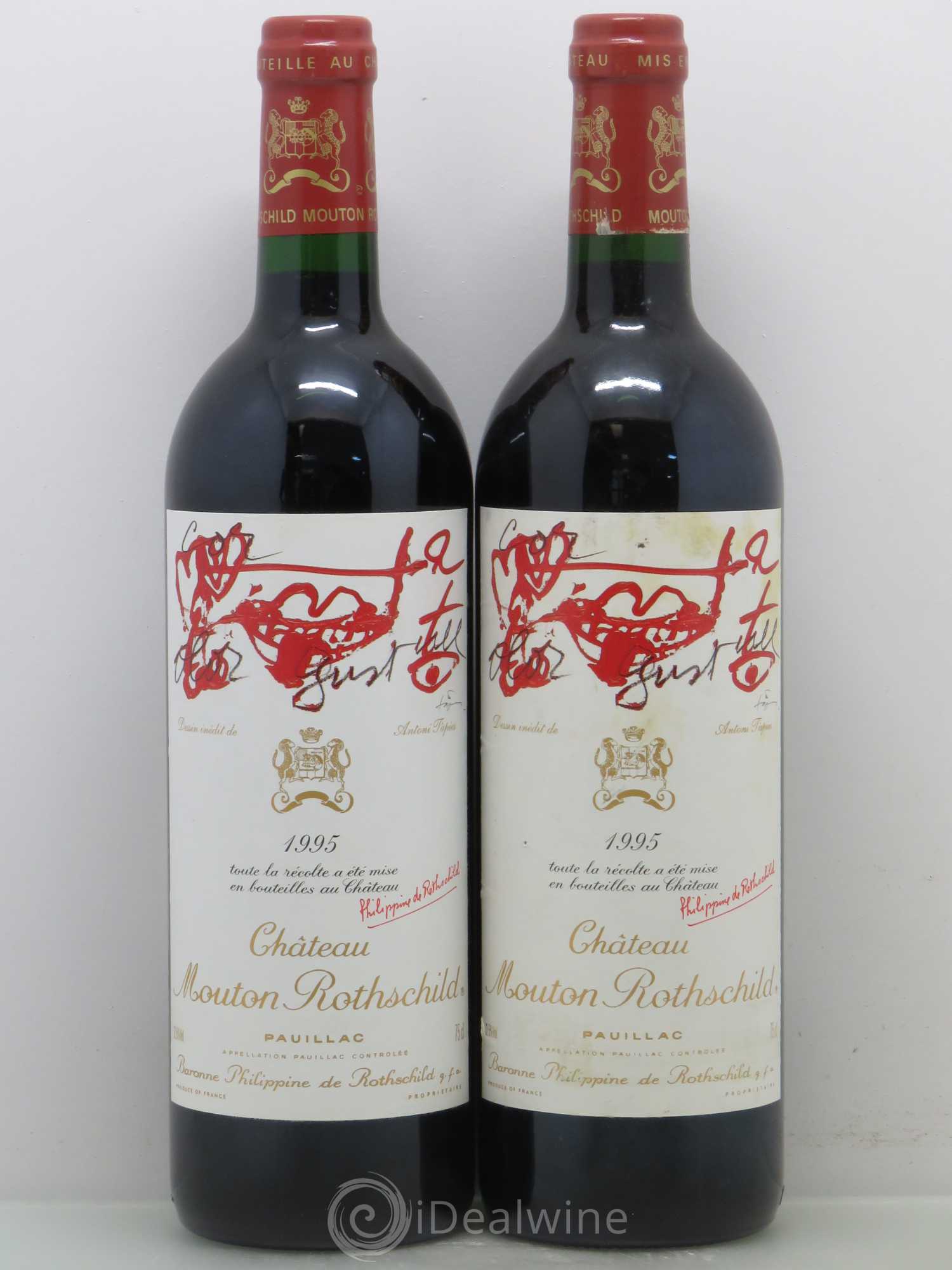 Château Mouton Rothschild 1er Grand Cru Classé 1995 - Lot de 2 bouteilles - 0
