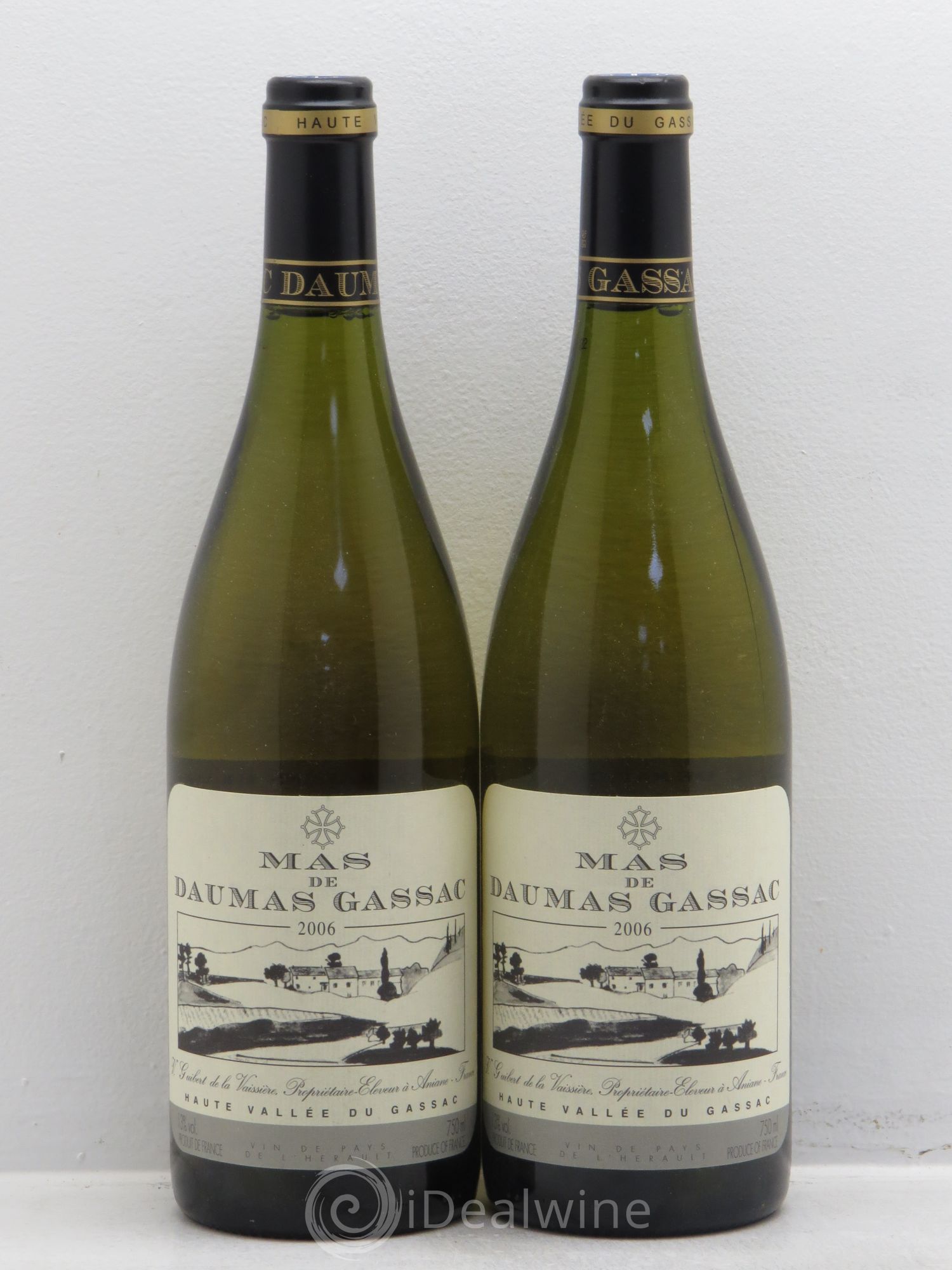 Saint-Guilhem-le-Désert - Cité d'Aniane Mas Daumas Gassac Famille Guibert de La Vaissière (sans prix de réserve) 2006 - Lot de 2 bouteilles - 0