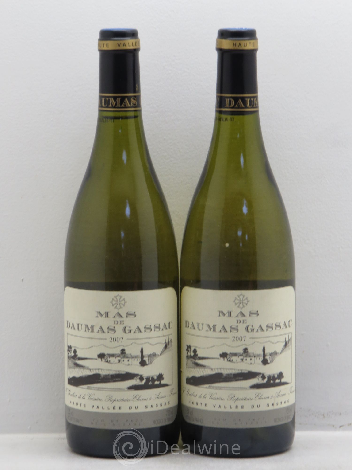 Saint-Guilhem-le-Désert - Cité d'Aniane Mas Daumas Gassac Famille Guibert de La Vaissière (sans prix de réserve) 2007 - Lot de 2 bouteilles - 0