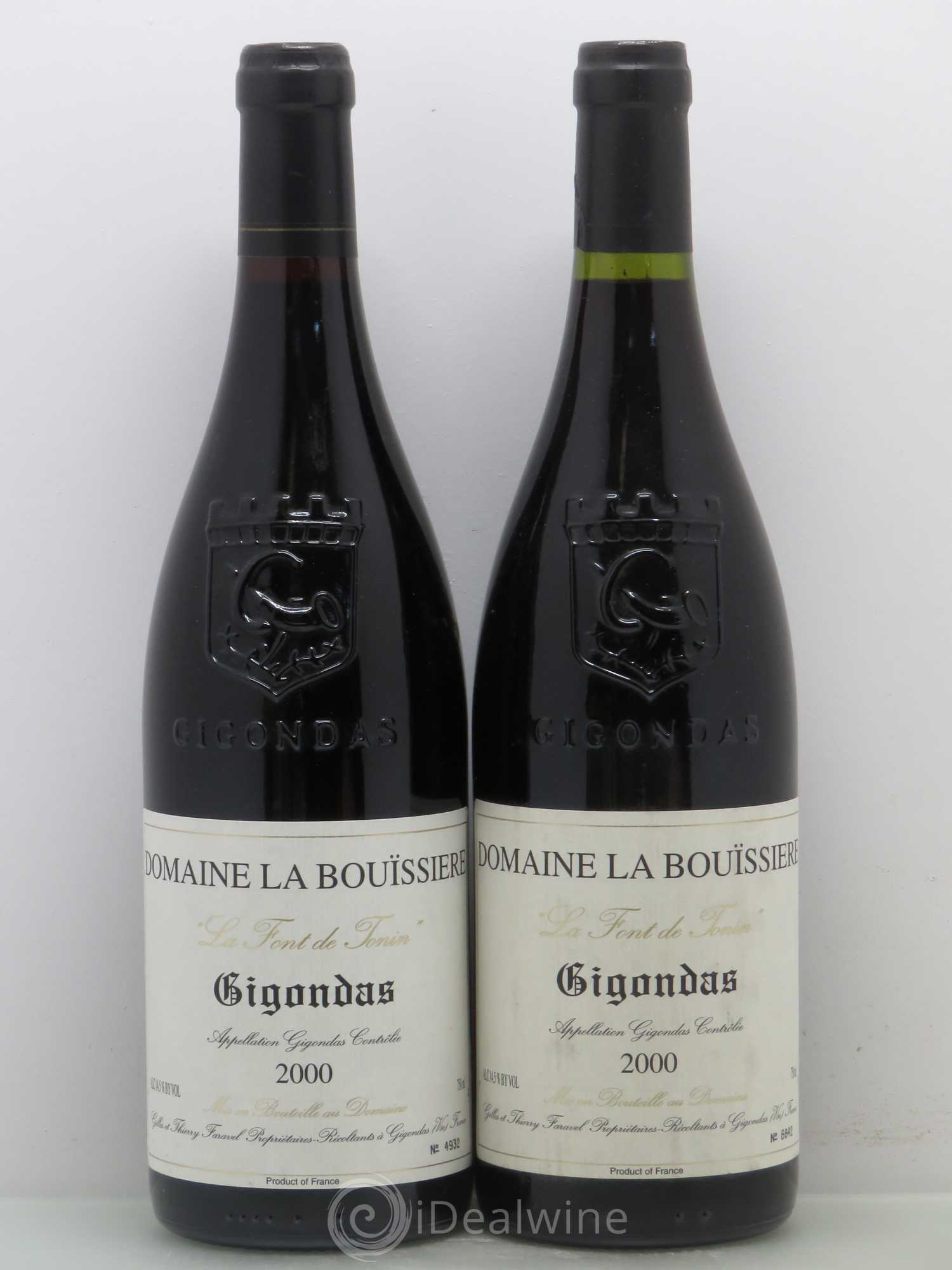 Gigondas La Font de Tonin La Bouïssière 2000 - Lot de 2 bouteilles - 0