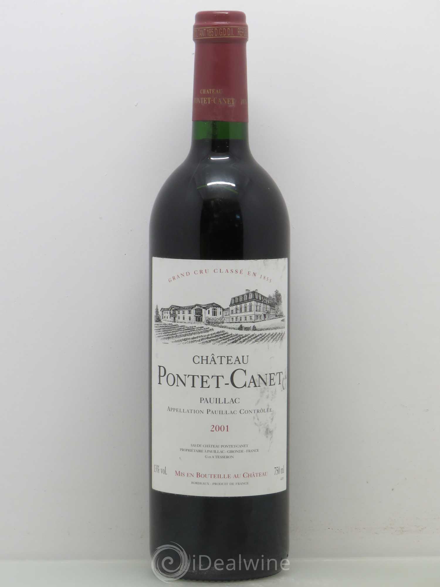 Château Pontet Canet 5ème Grand Cru Classé 2001 - Lot de 1 bouteille - 0