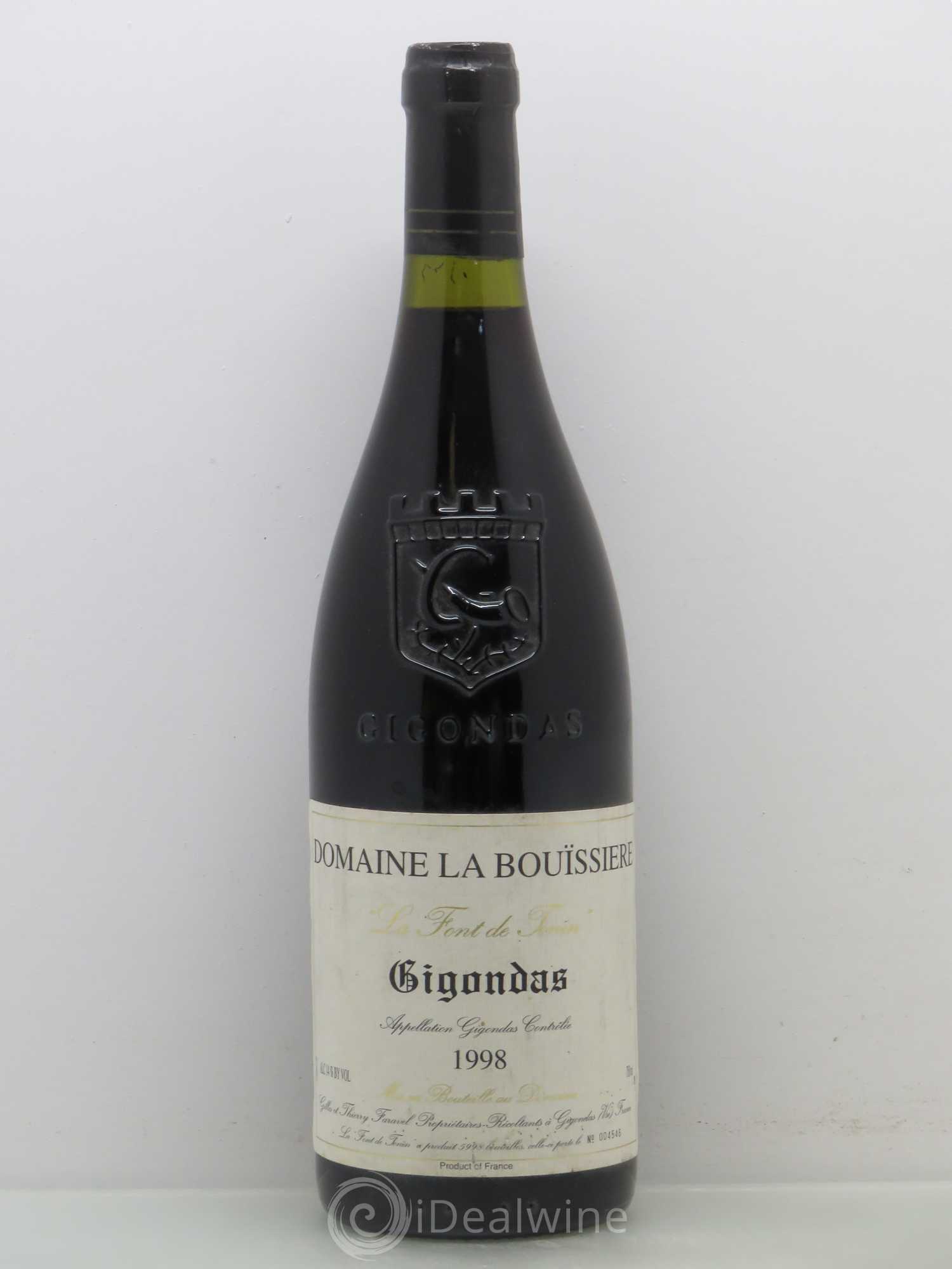 Divers VDP Bouches du Rhône Le fond de Tonin La Bouïssière 1998 - Posten von 1 Flasche - 0