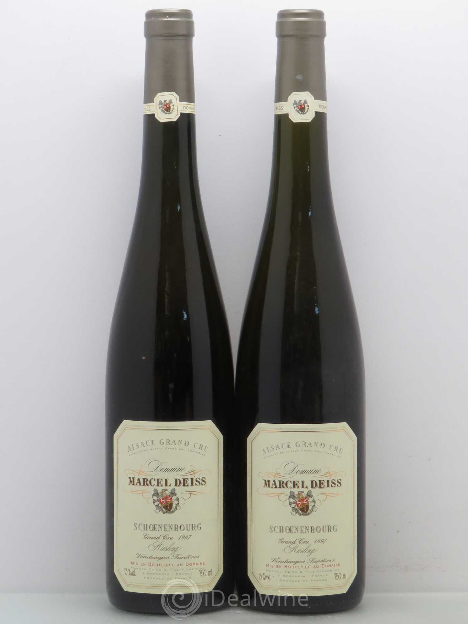 Alsace Grand Cru Schoenenbourg Marcel Deiss (Domaine) Vendanges tardives 1997 - Lot de 2 bouteilles - 0