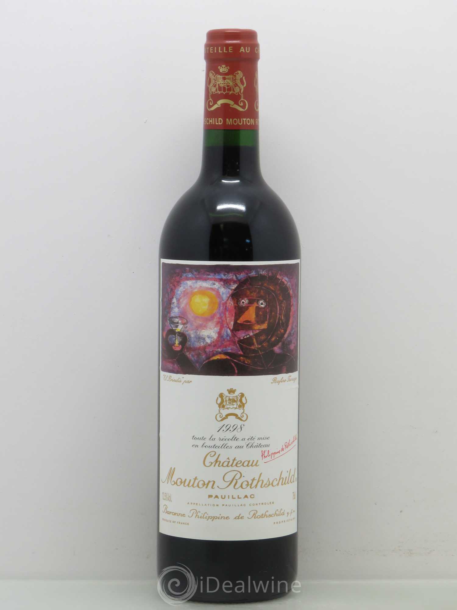 Château Mouton Rothschild 1er Grand Cru Classé 1998 - Lot de 1 bouteille - 0