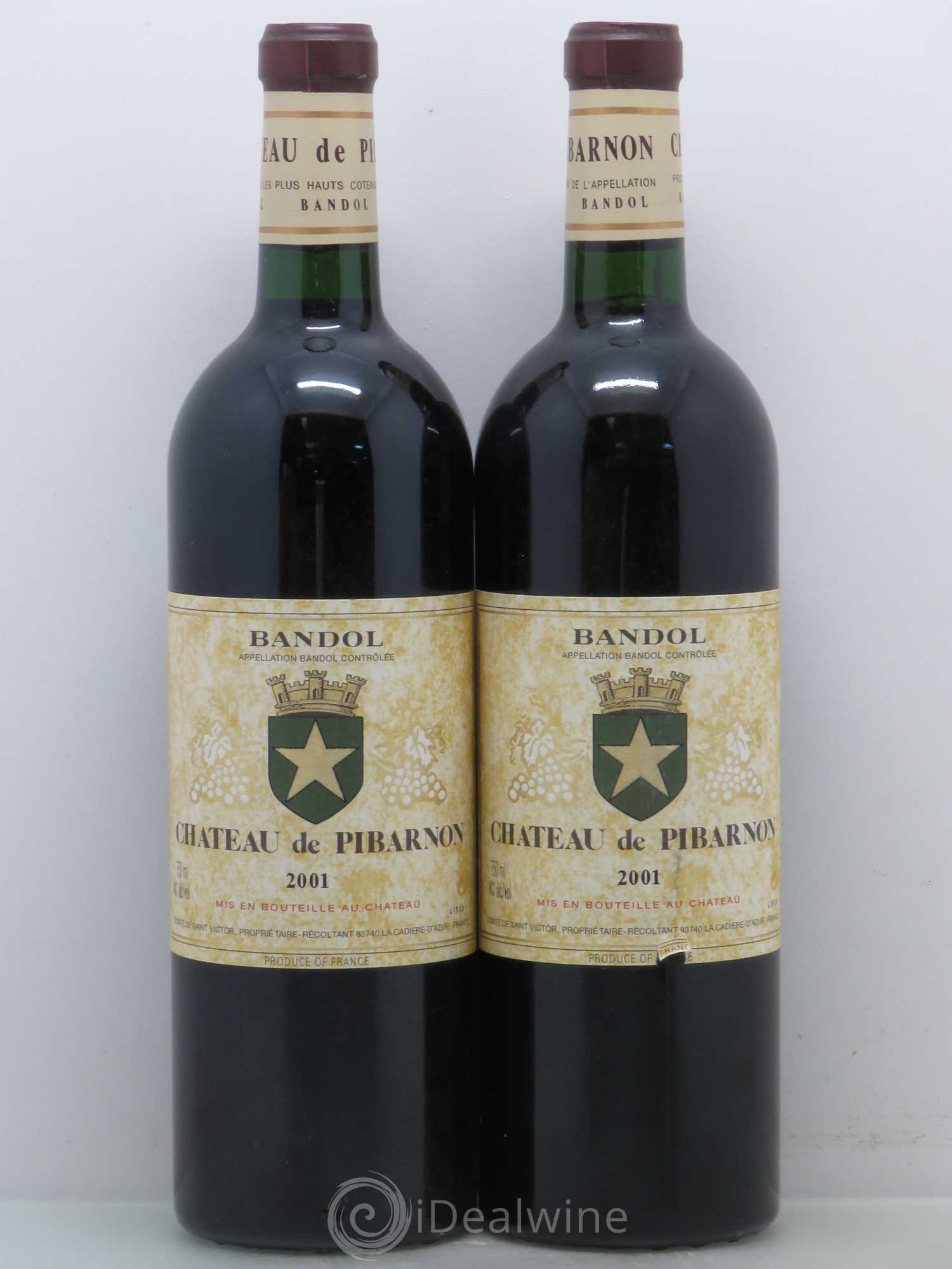 Bandol Château de Pibarnon Comte de Saint-Victor 2001 - Lot de 2 bouteilles - 0