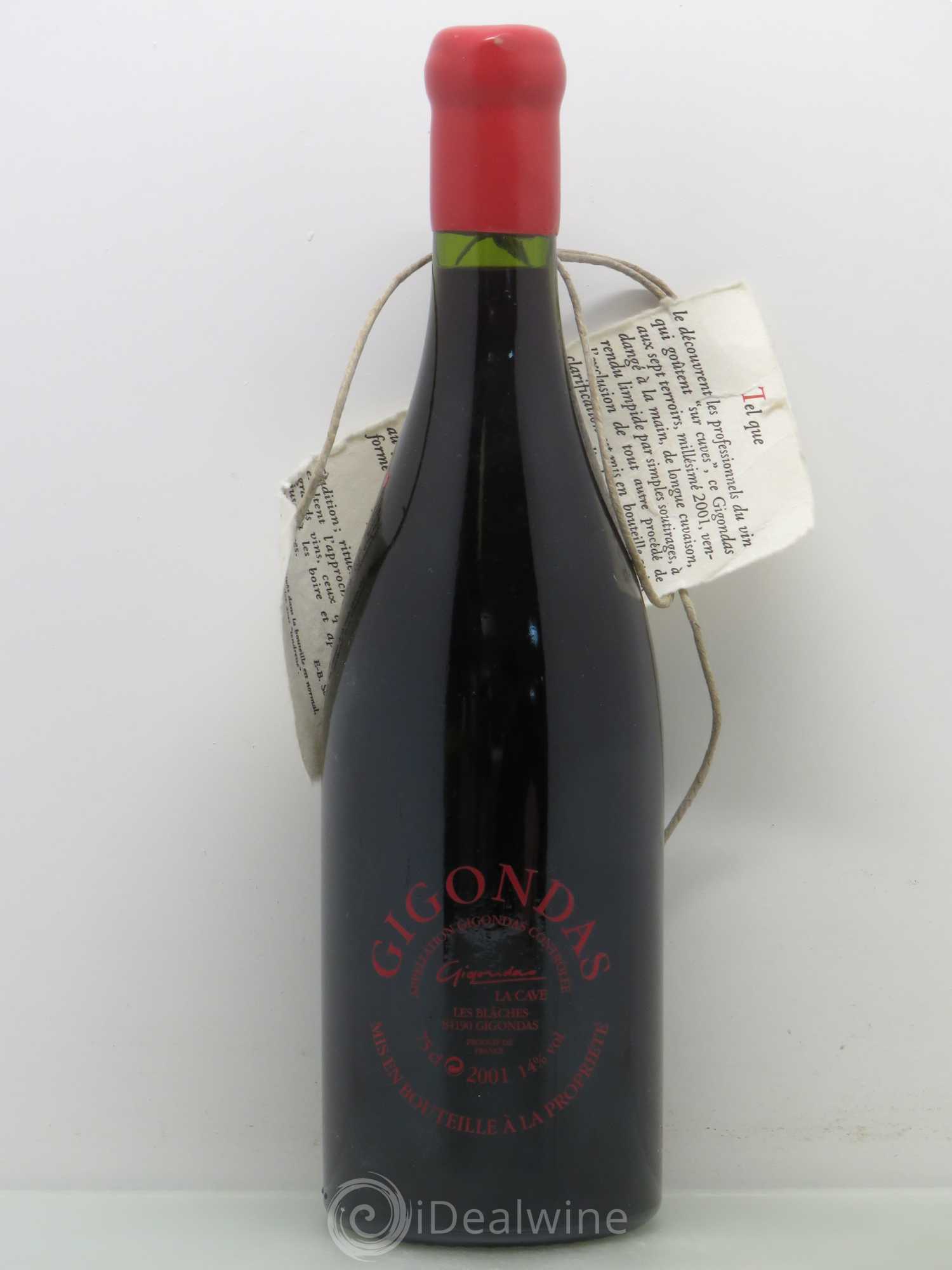 Gigondas La Cave Le Primitif 2001 - Lot de 1 bouteille - 1