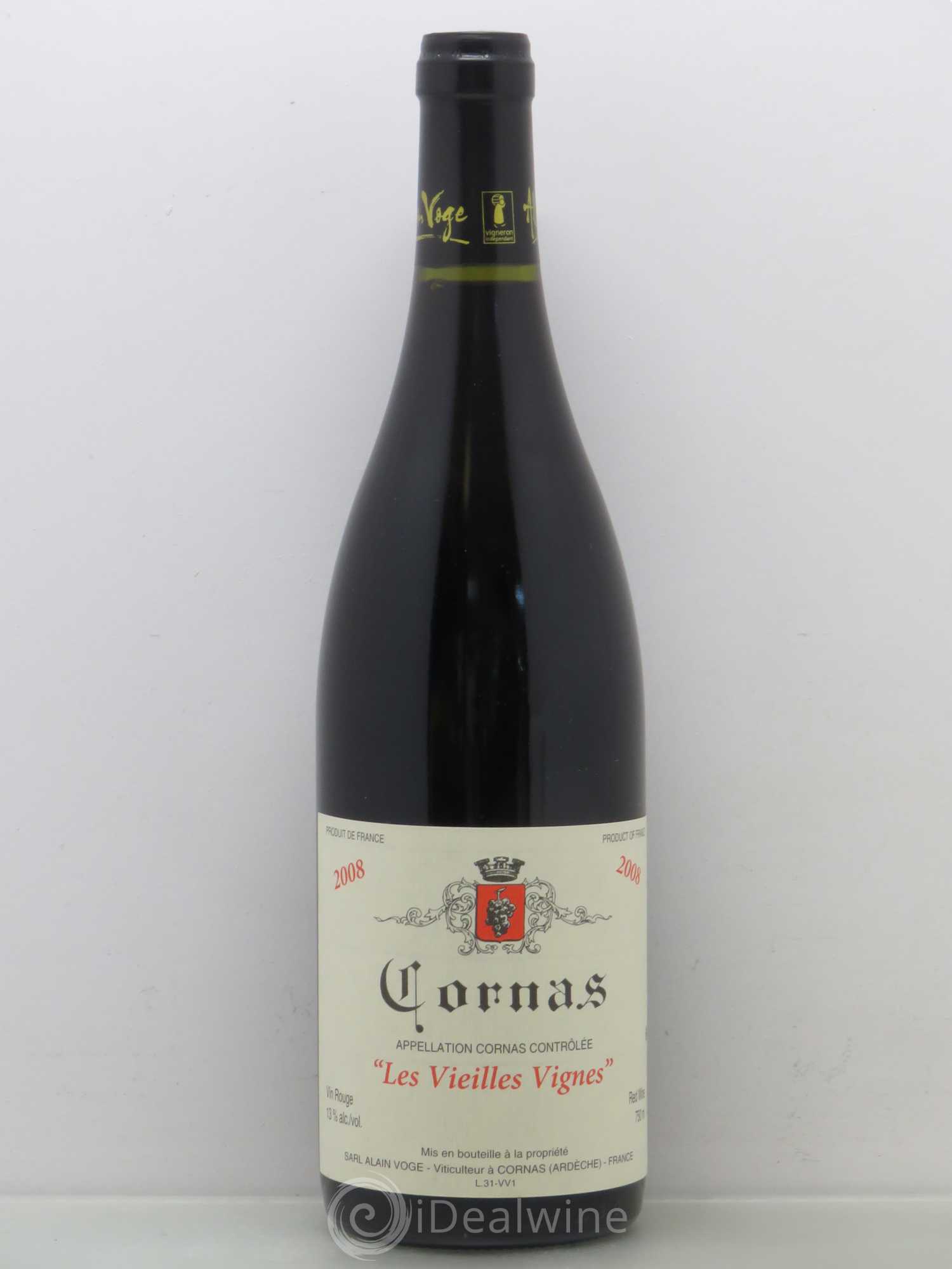 Cornas Les Vieilles Vignes Alain Voge (Domaine) 2008 - Lot de 1 bouteille - 0