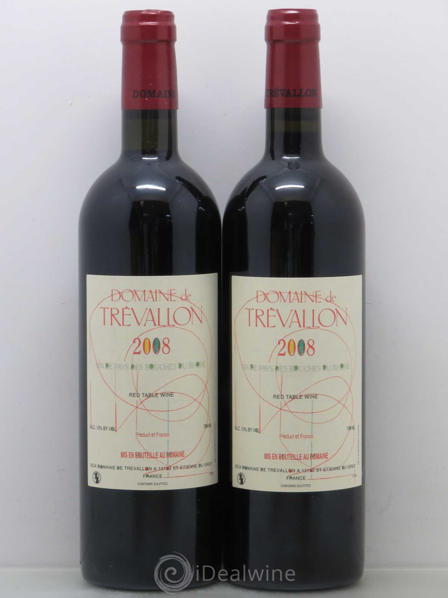 Coteaux d'Aix-en-Provence Trévallon (Domaine de) Eloi Dürrbach 2008 - Lot de 2 bouteilles - 0