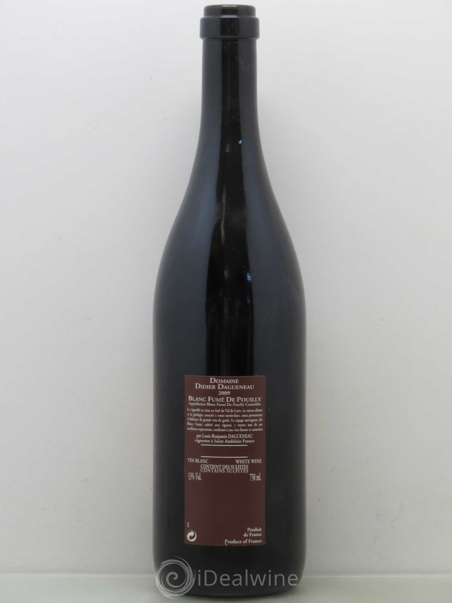 Vin de France (anciennement Pouilly-Fumé) Pur Sang Dagueneau (Domaine Didier - Louis-Benjamin) 2009 - Lot de 1 bouteille - 1