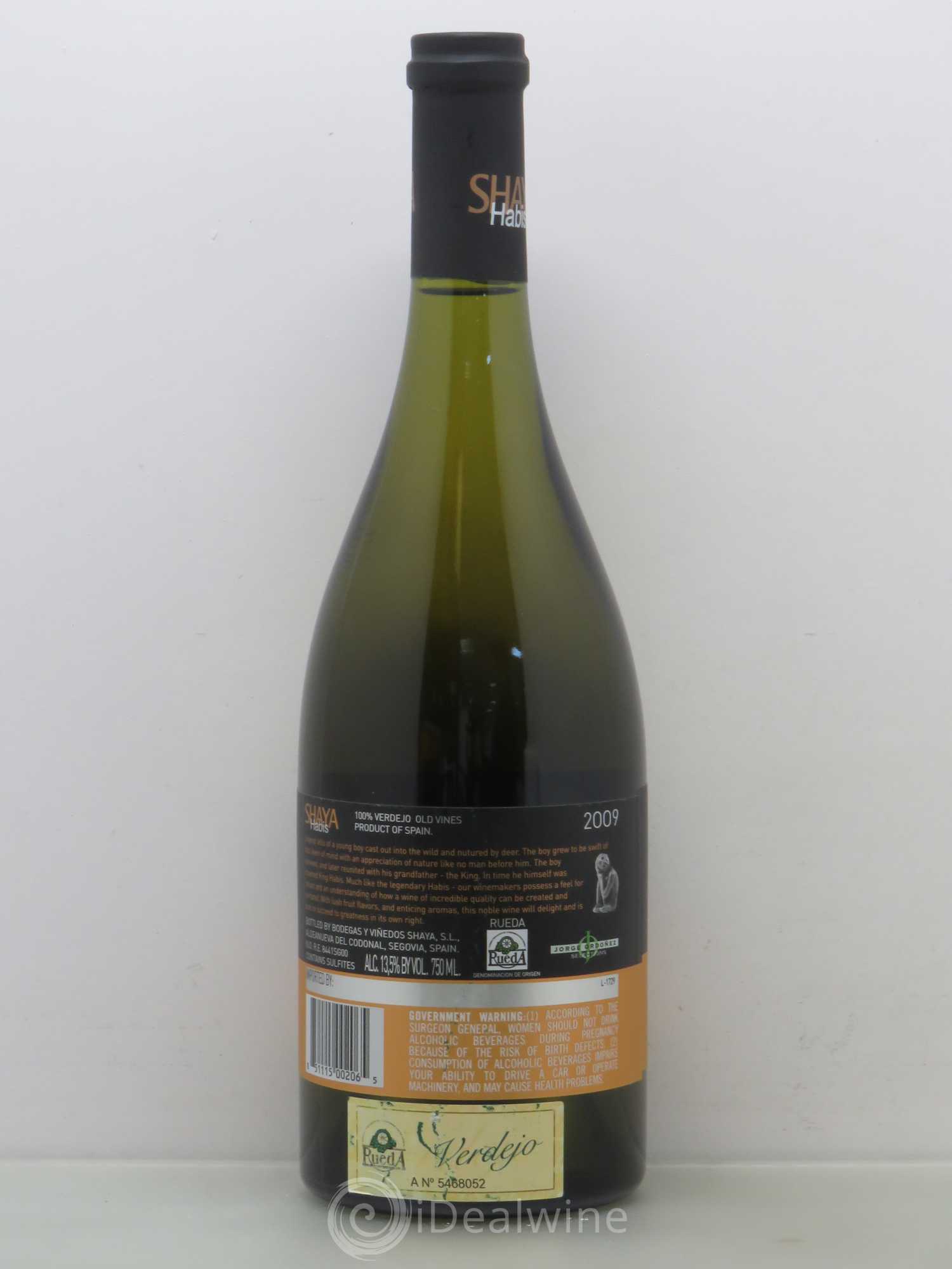 Rueda Bodegas y Vinedos Shaya Habis 2009 - Lotto di 1 bottiglia - 1
