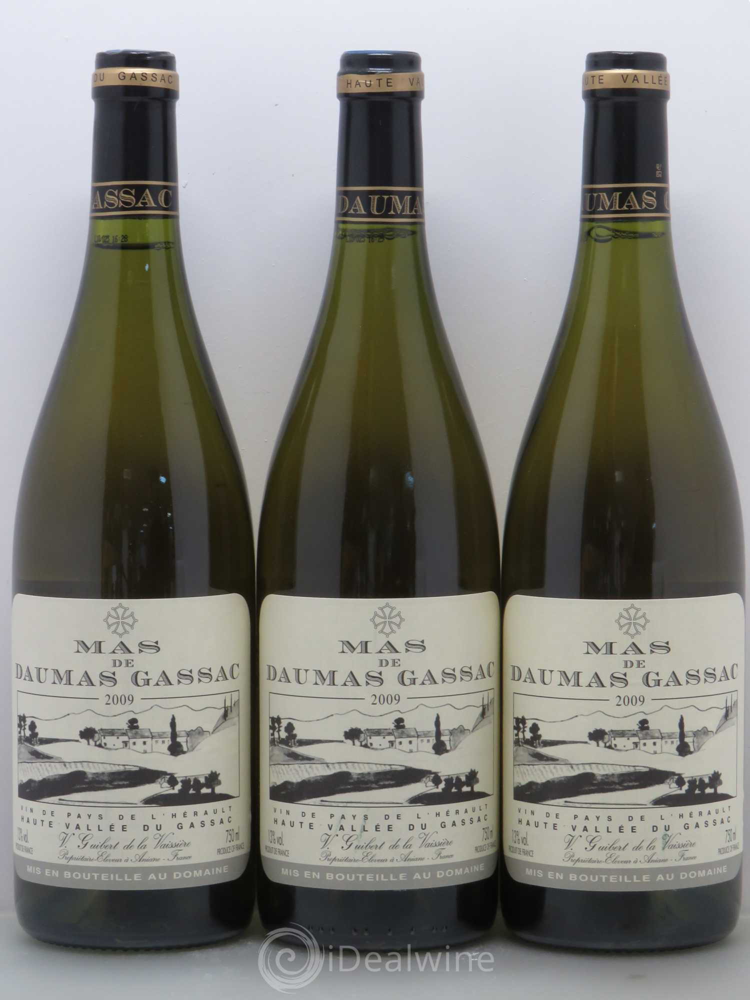 Saint-Guilhem-le-Désert - Cité d'Aniane Mas Daumas Gassac Famille Guibert de La Vaissière (sans prix de réserve) 2009 - Lot de 3 bouteilles - 0