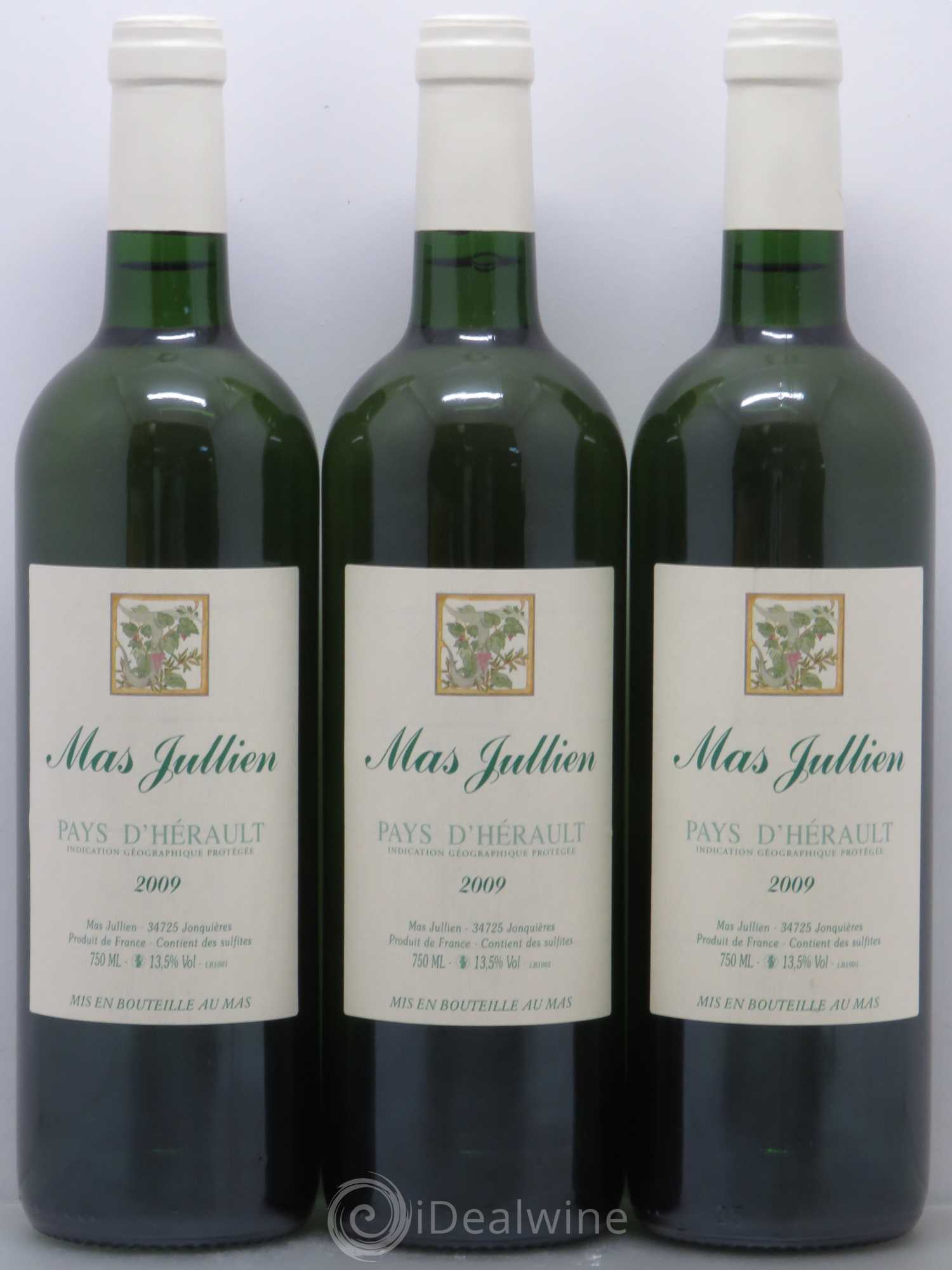 Pays d'Hérault Mas Jullien Olivier Jullien 2009 - Lot de 3 bouteilles - 0