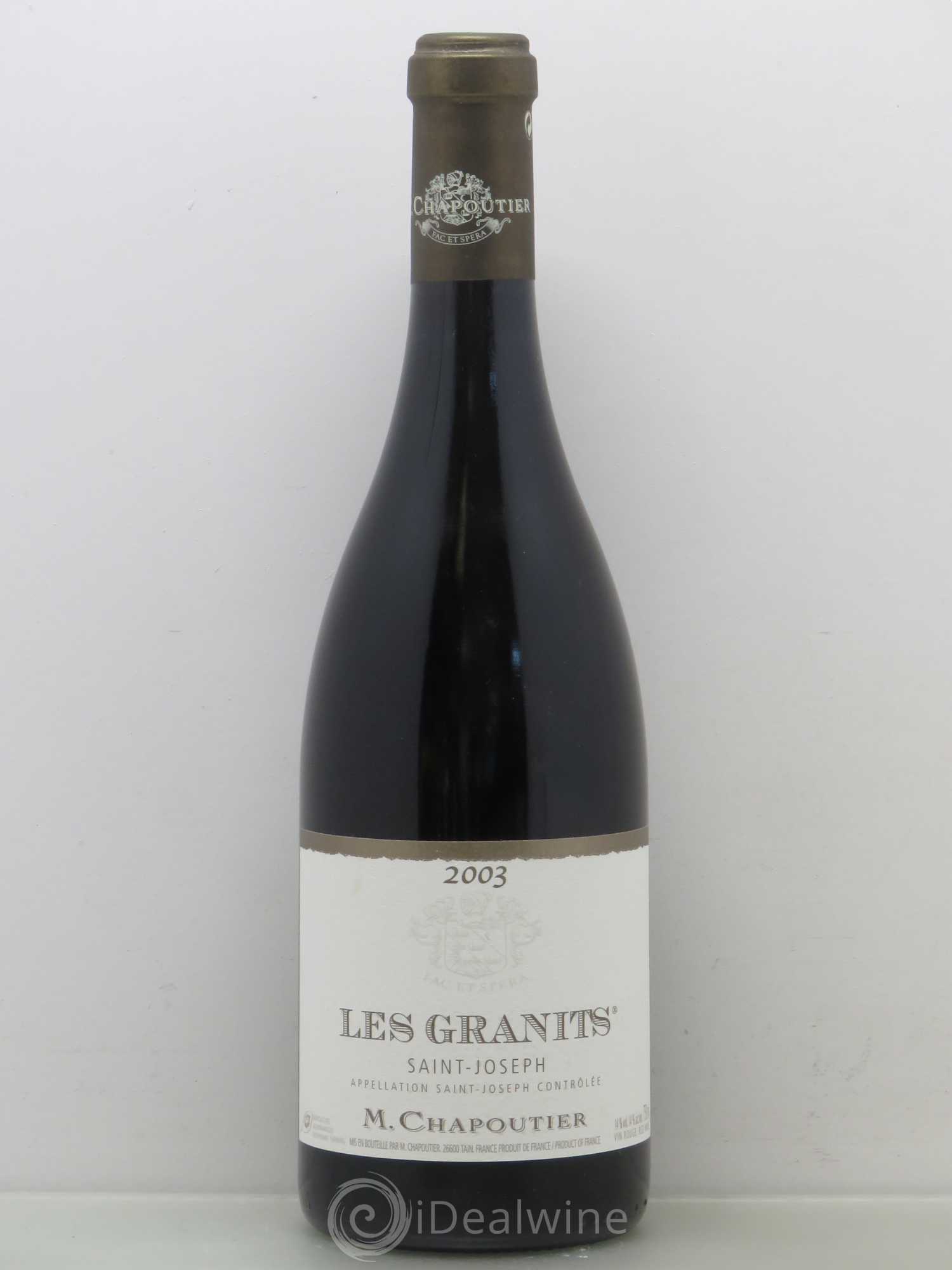 Saint-Joseph Les Granits Chapoutier 2003 - Lot de 1 bouteille - 0