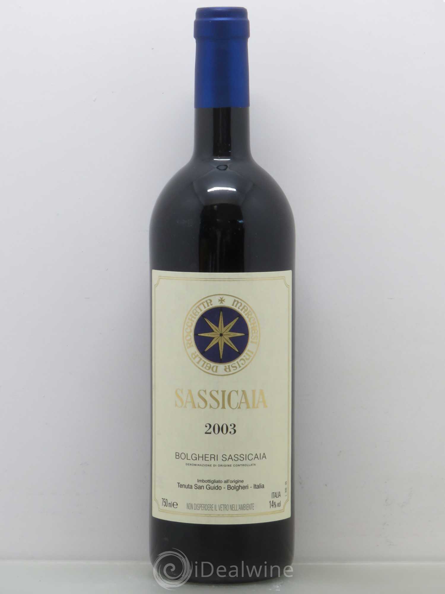 Bolgheri DOC Sassicaia Tenuta San Guido 2003 - Lot de 1 bouteille - 0