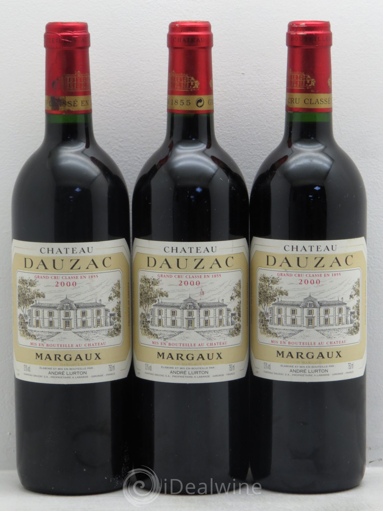 Château Dauzac 5ème Grand Cru Classé 2000 - Lot de 3 bouteilles - 0