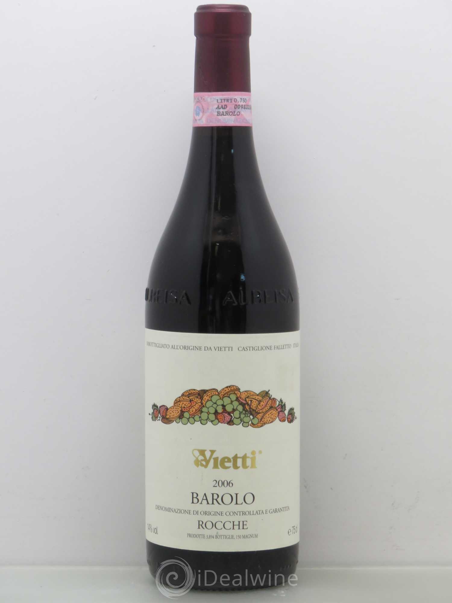 Barolo Vietti Rocche 2006 - Lot de 1 bouteille - 0
