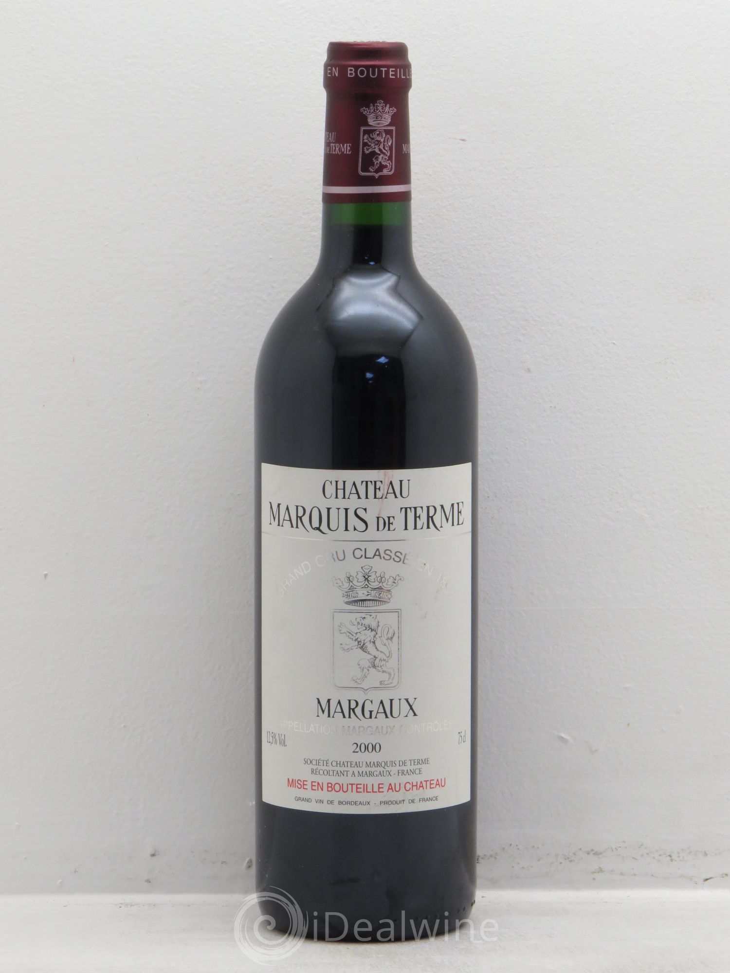 Château Marquis de Terme 4ème Grand Cru Classé 2000 - Lot de 1 bouteille - 0