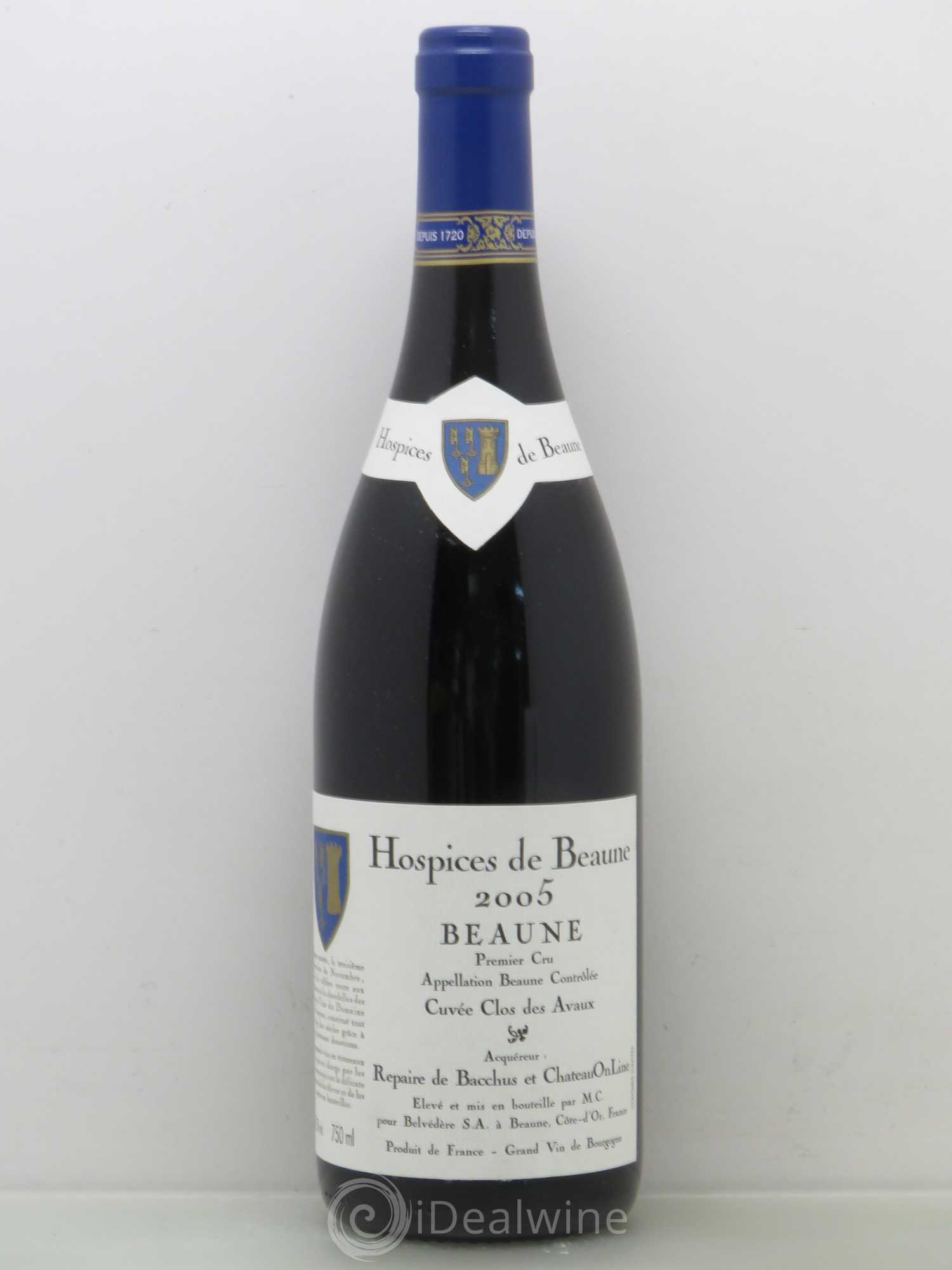 Beaune 1er Cru Cuvee Clos Des Avaux Hospices De Beaune 2005 - Posten von 1 Flasche - 0
