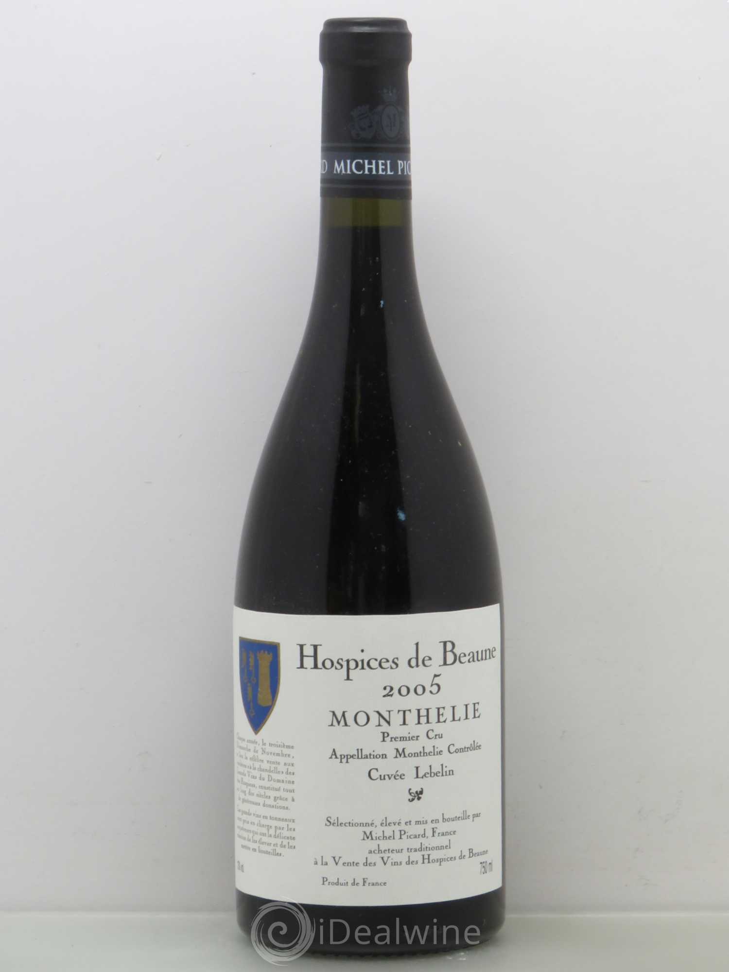 Monthélie 1er Cru Cuvee Lebelin Hospices De Beaune 2005 - Posten von 1 Flasche - 0