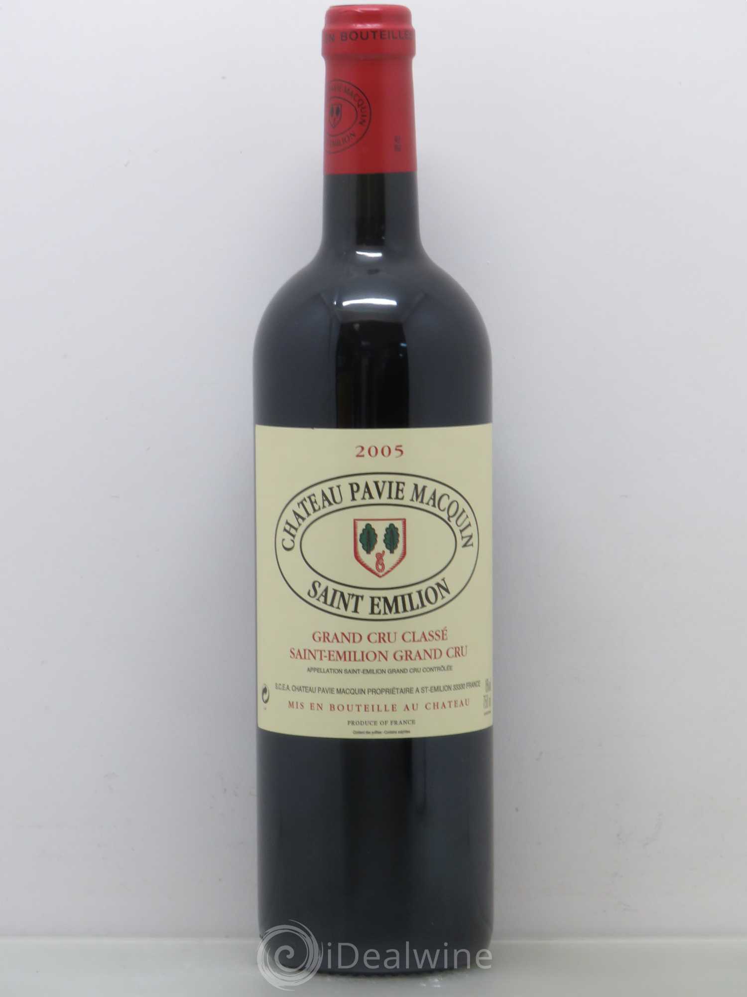 Château Pavie Macquin 1er Grand Cru Classé B 2005 - Lot de 1 bouteille - 0