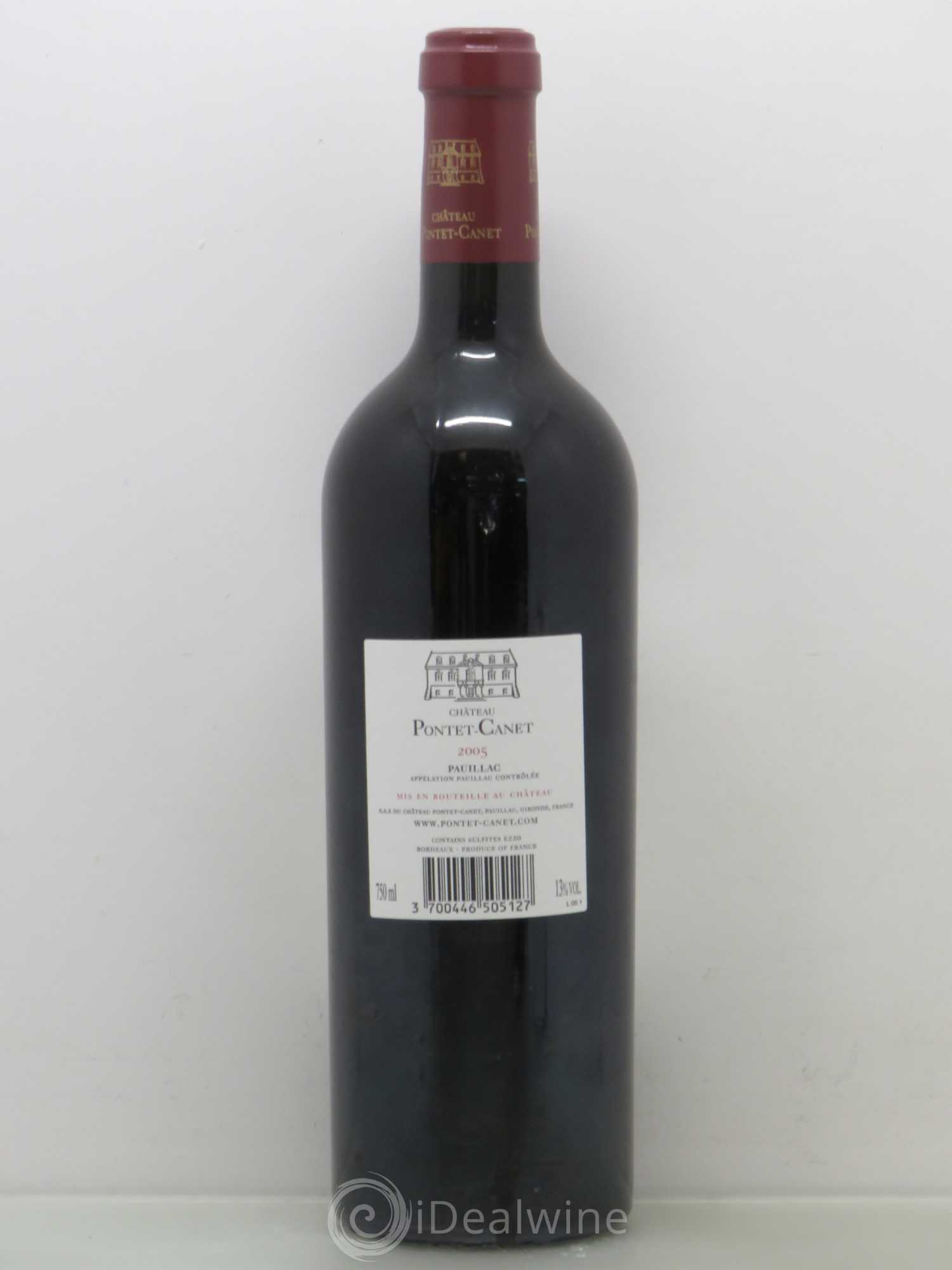 Château Pontet Canet 5ème Grand Cru Classé 2005 - Lot de 1 bouteille - 1