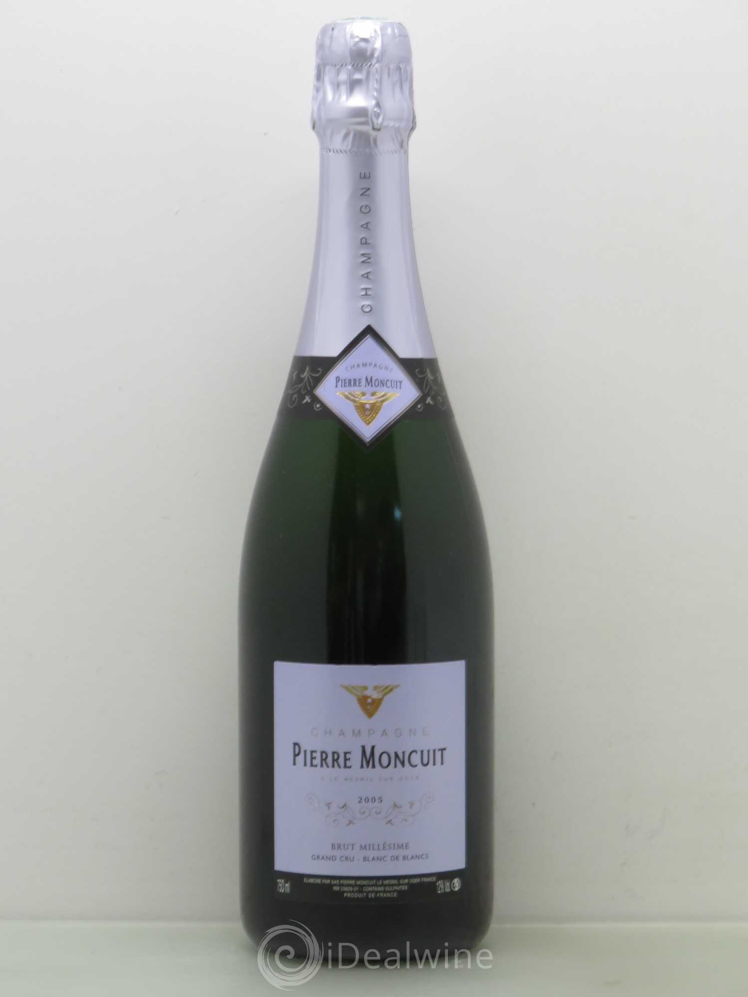 Blanc de Blancs Grand Cru Brut Millésimé Pierre Moncuit 2005 - Lot de 1 bouteille - 0