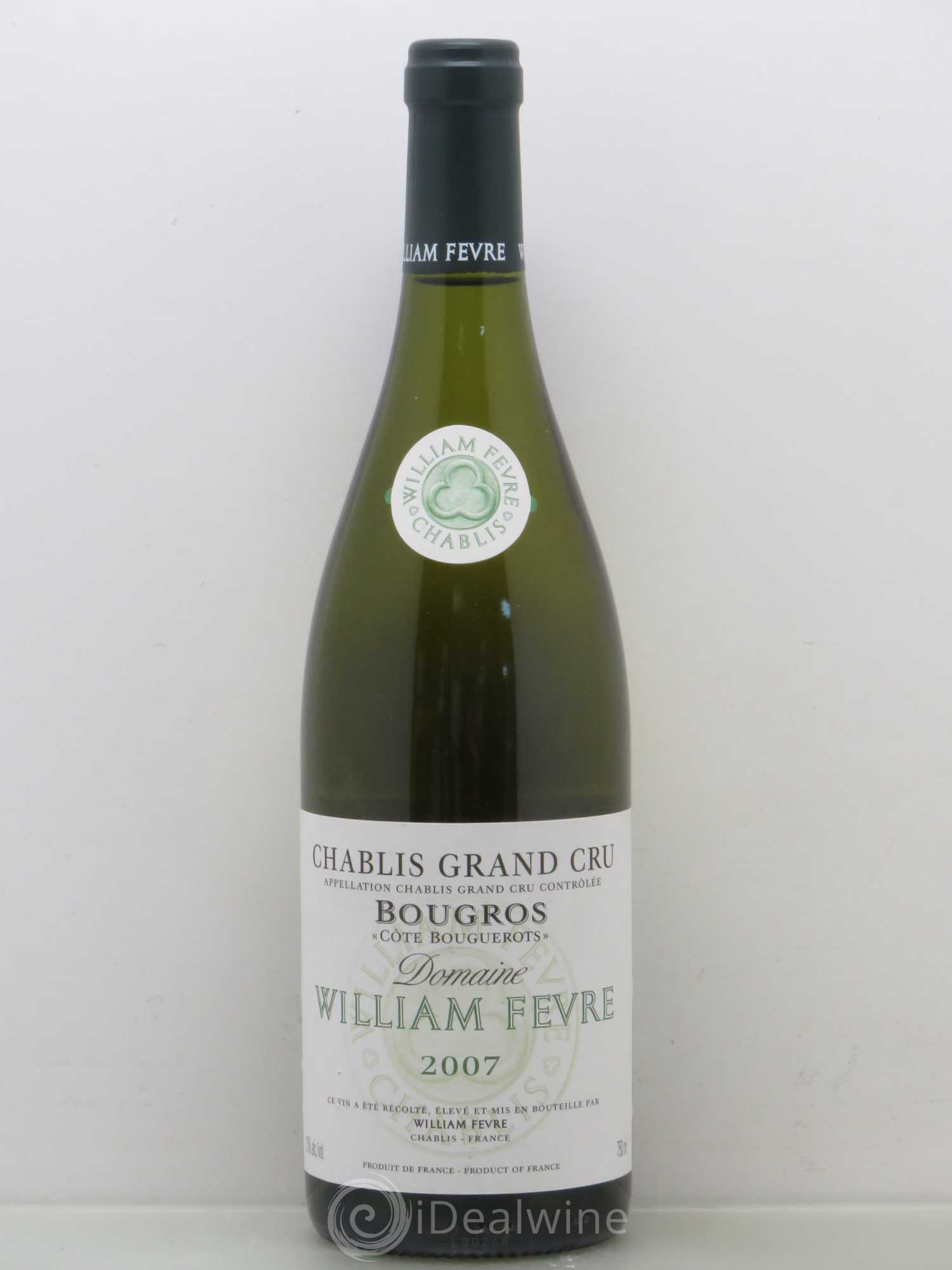 Chablis Grand Cru Bougros Côte Bouguerots William Fèvre 2007 - Lot de 1 bouteille - 0