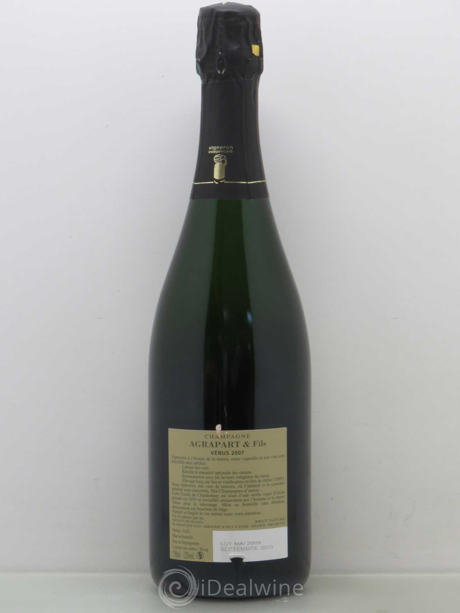 Champagne Agrapart & Fils Champagne Grand Cru Vénus (sans prix de réserve) 2007 - Posten von 1 Flasche - 1