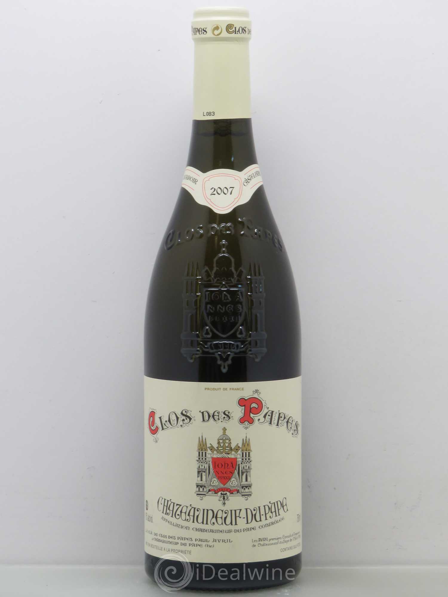 Châteauneuf-du-Pape Clos des Papes - Paul Avril 2007 - Posten von 1 Flasche - 0