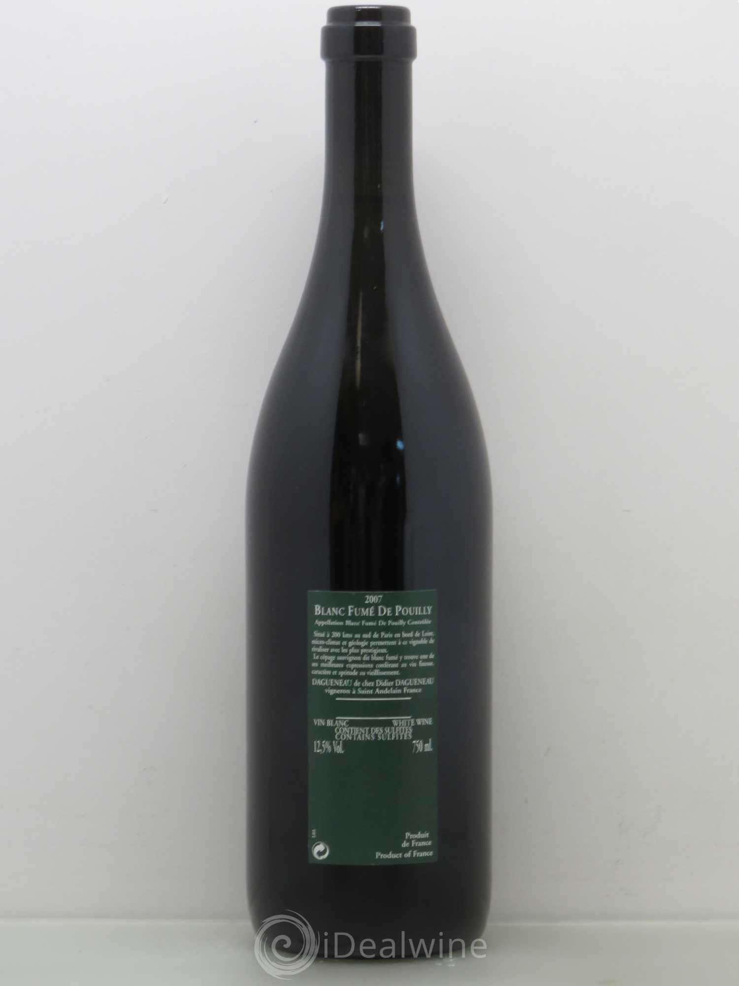Vin de France (anciennement Pouilly-Fumé) Silex Dagueneau (Domaine Didier - Louis-Benjamin) 2007 - Lot de 1 bouteille - 1