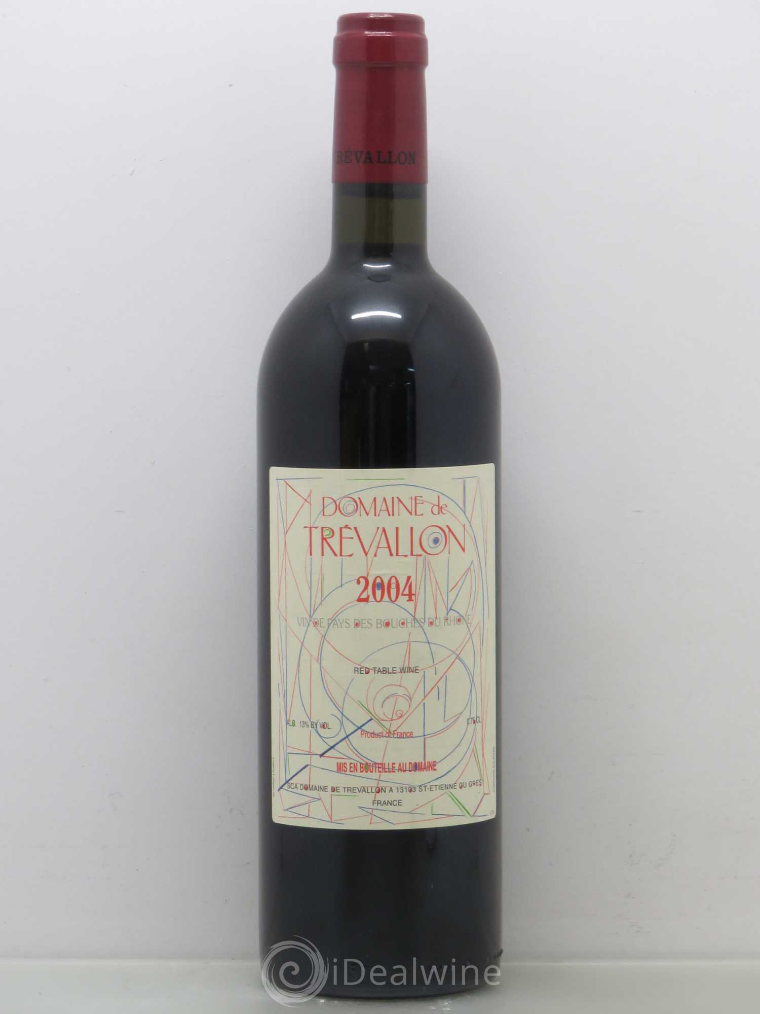 Coteaux d'Aix-en-Provence Trévallon (Domaine de) Eloi Dürrbach 2004 - Lot de 1 bouteille - 0