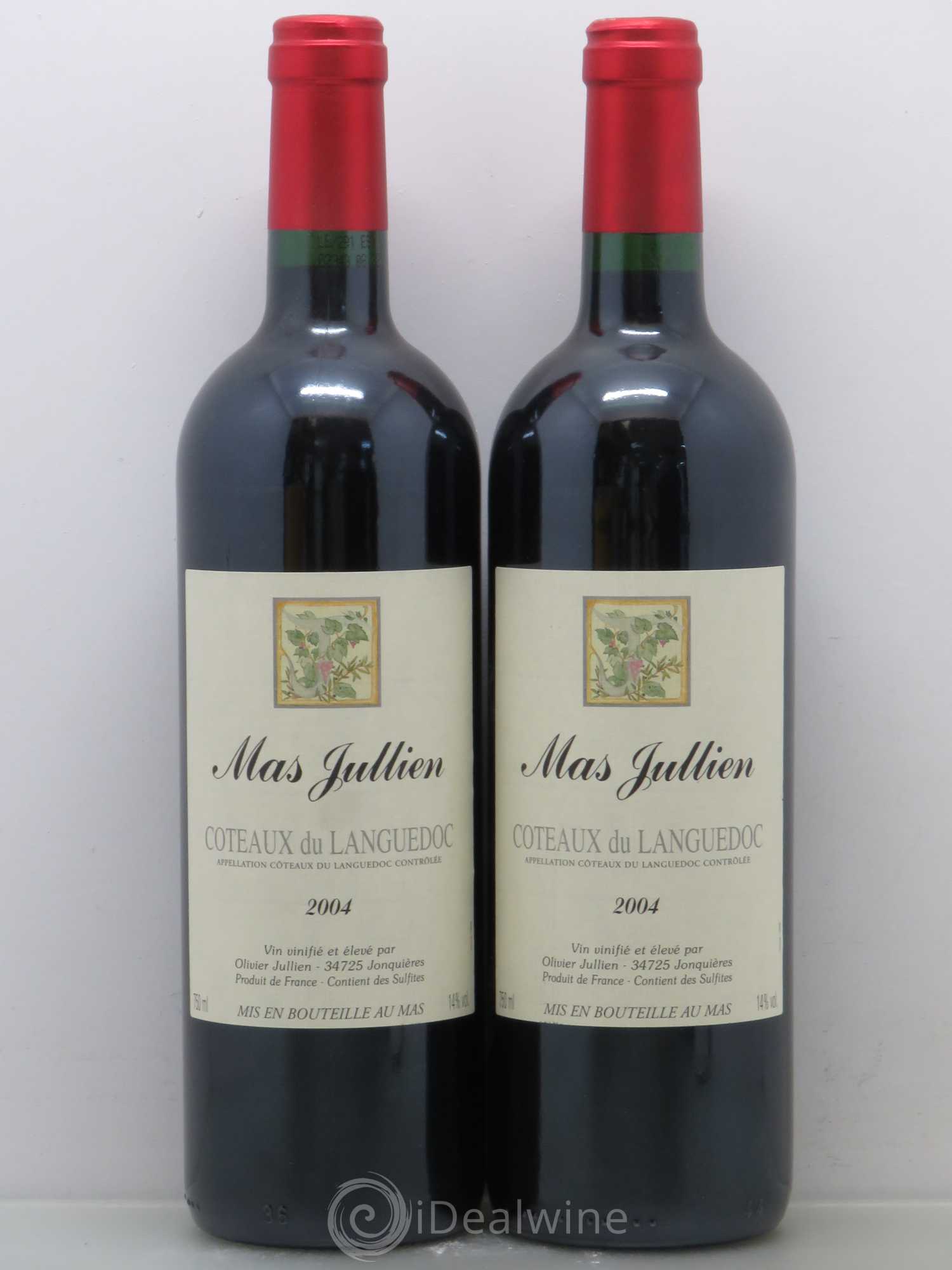 Terrasses du Larzac Mas Jullien Olivier Jullien 2004 - Lot de 2 bouteilles - 0